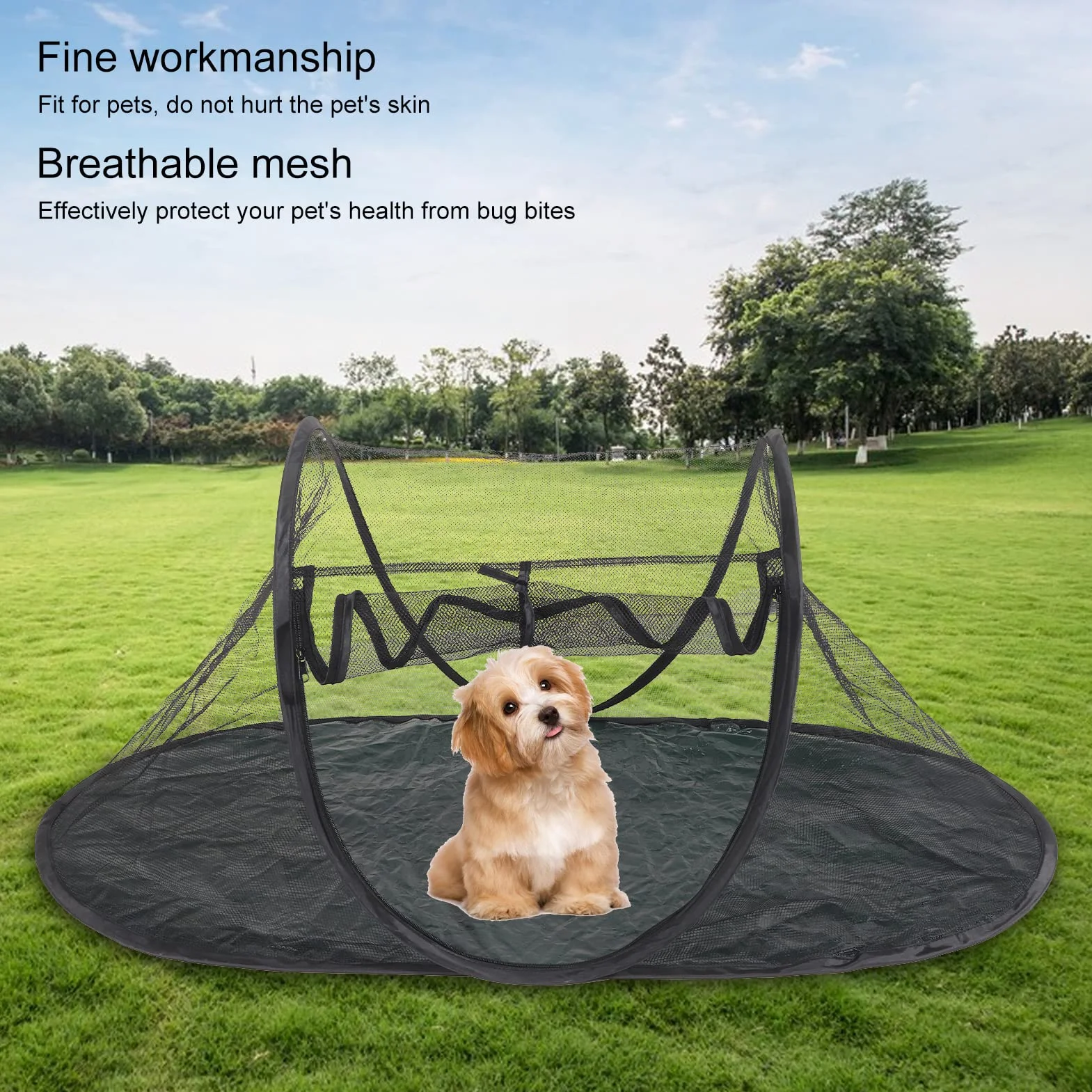 Recintos para Gatos Al Aire Libre, Tienda de Campaña Transpirable para Perros, Tienda de Campaña de Malla Espaciosa para Gatos para Viajes en Interiores y Exteriores