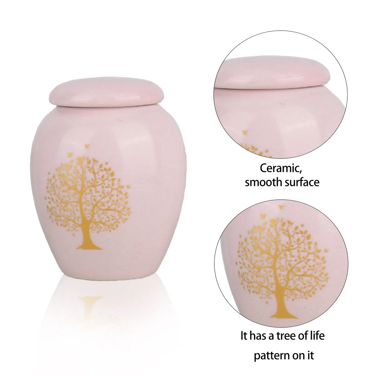 4 urnas pequeñas para cenizas humanas, mini urna de cremación, urna de decoración, contenedor de cenizas con patrón de árbol de la vida grabado para cenizas humanas o de mascotas