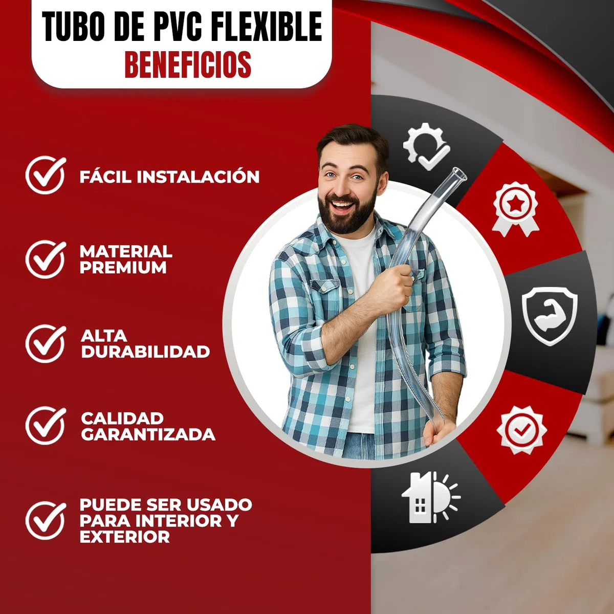 Tubo PVC, Tubo flexible PVC 4mm x 2mm, (10 Metro) transparente para aire y líquidos. Ideal para acuarios, bebederos, riego por goteo y proyectos DIY - Alimenticio seguro, flexible y fácil de instalar.