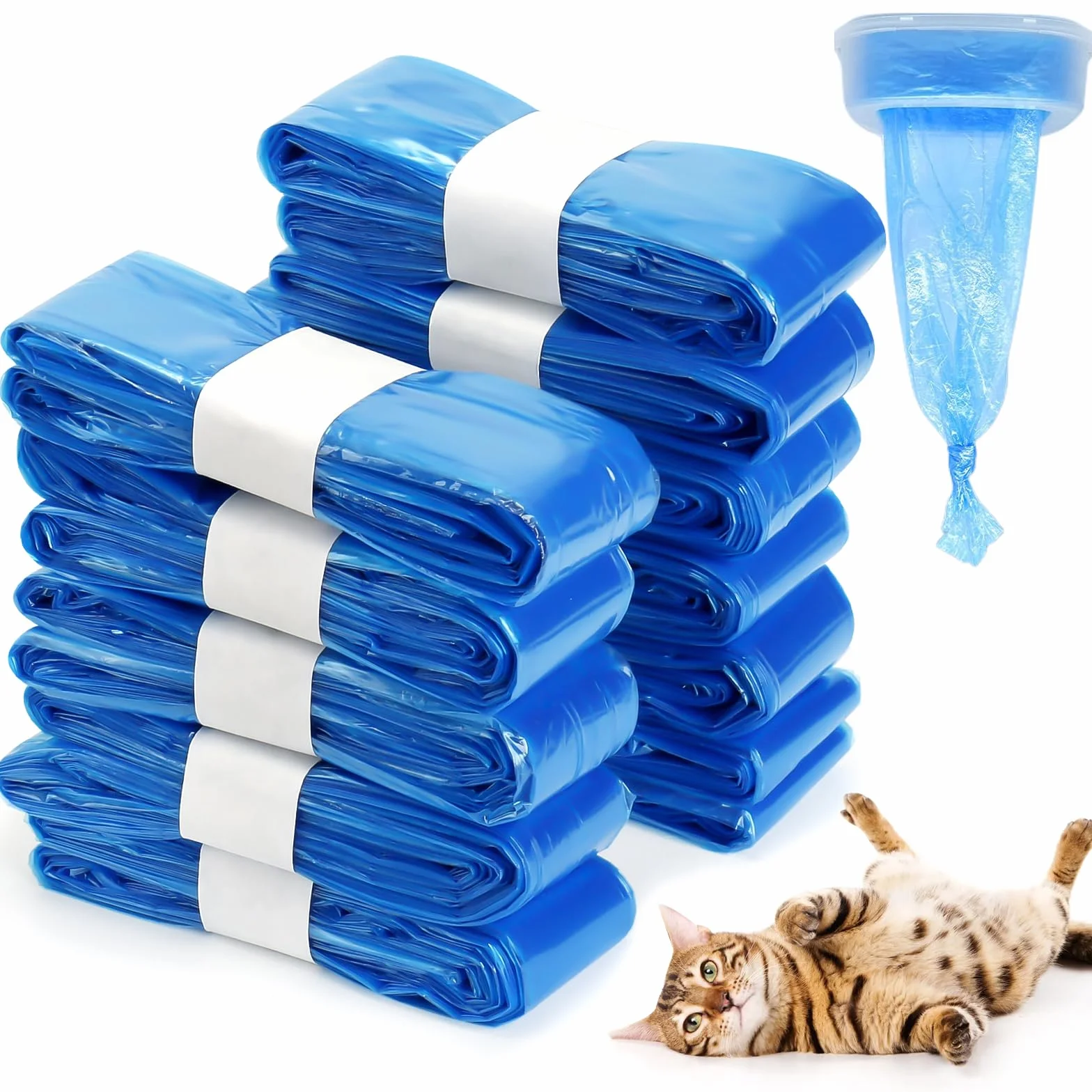 12 piezas de recambio para arena para gatos, anillos de papel de aluminio, bolsas de recarga compatibles para Litter Genie XL y LitterLocker Fashion & LitterLocker y LitterLocker II, 4,5 m (sin
