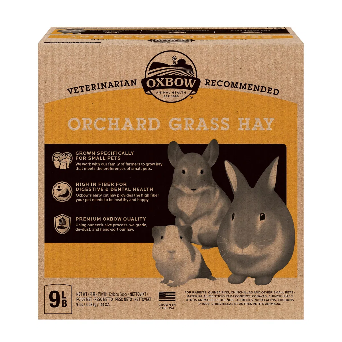 Orchard Grass Petlife Oxbow - Heno para mascotas pequeñas, 4,05 kg