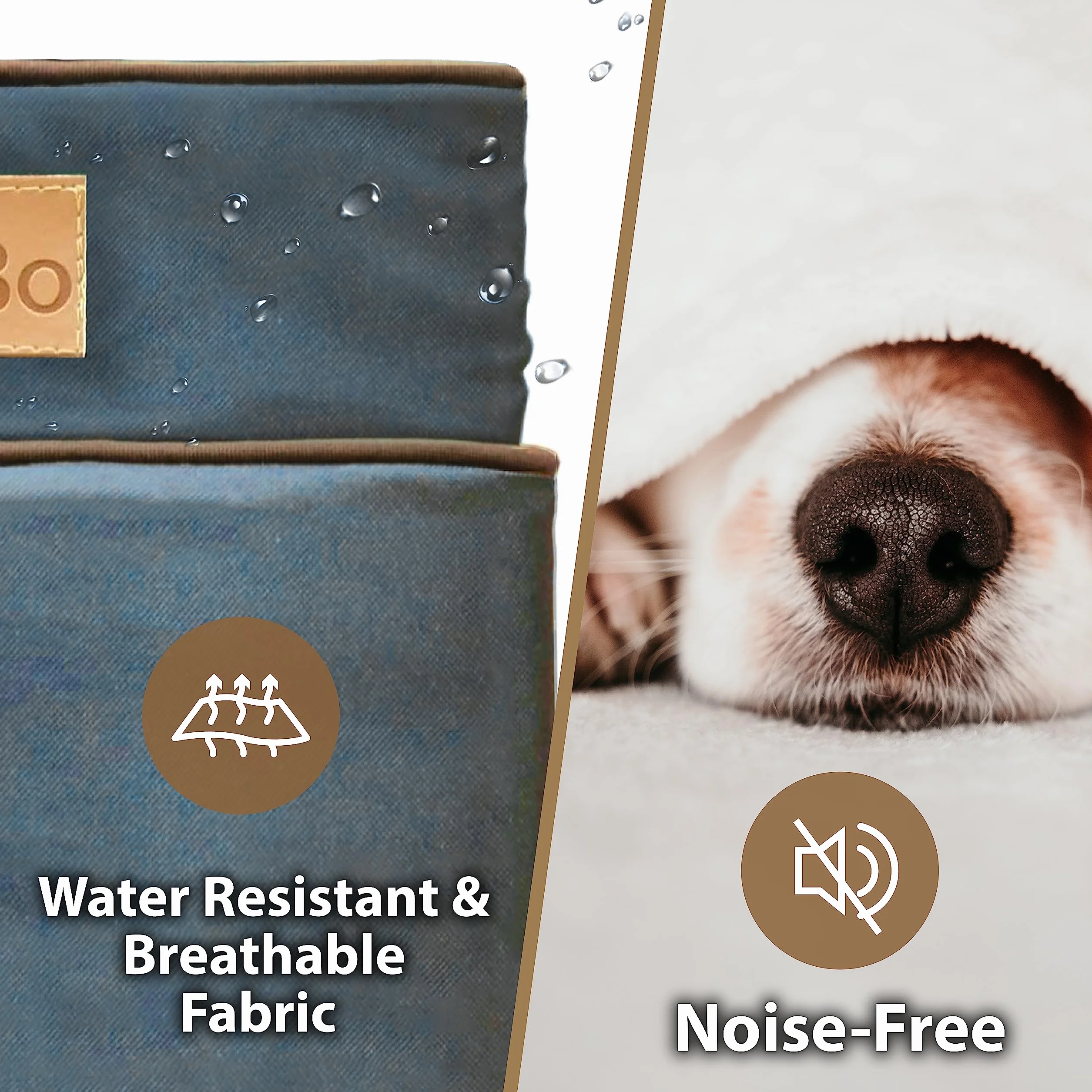 Ellie-Bo Funda de Cama Grande de Espuma viscoelástica para Perro, de 36 Pulgadas, Impermeable, Color Verde