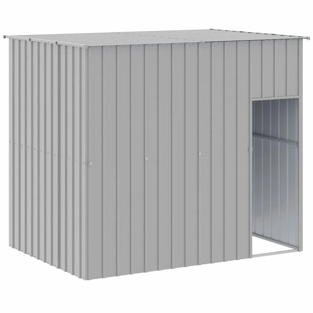 Caseta Perros Corral Acero galvanizado Gris Claro 214x253x181cm