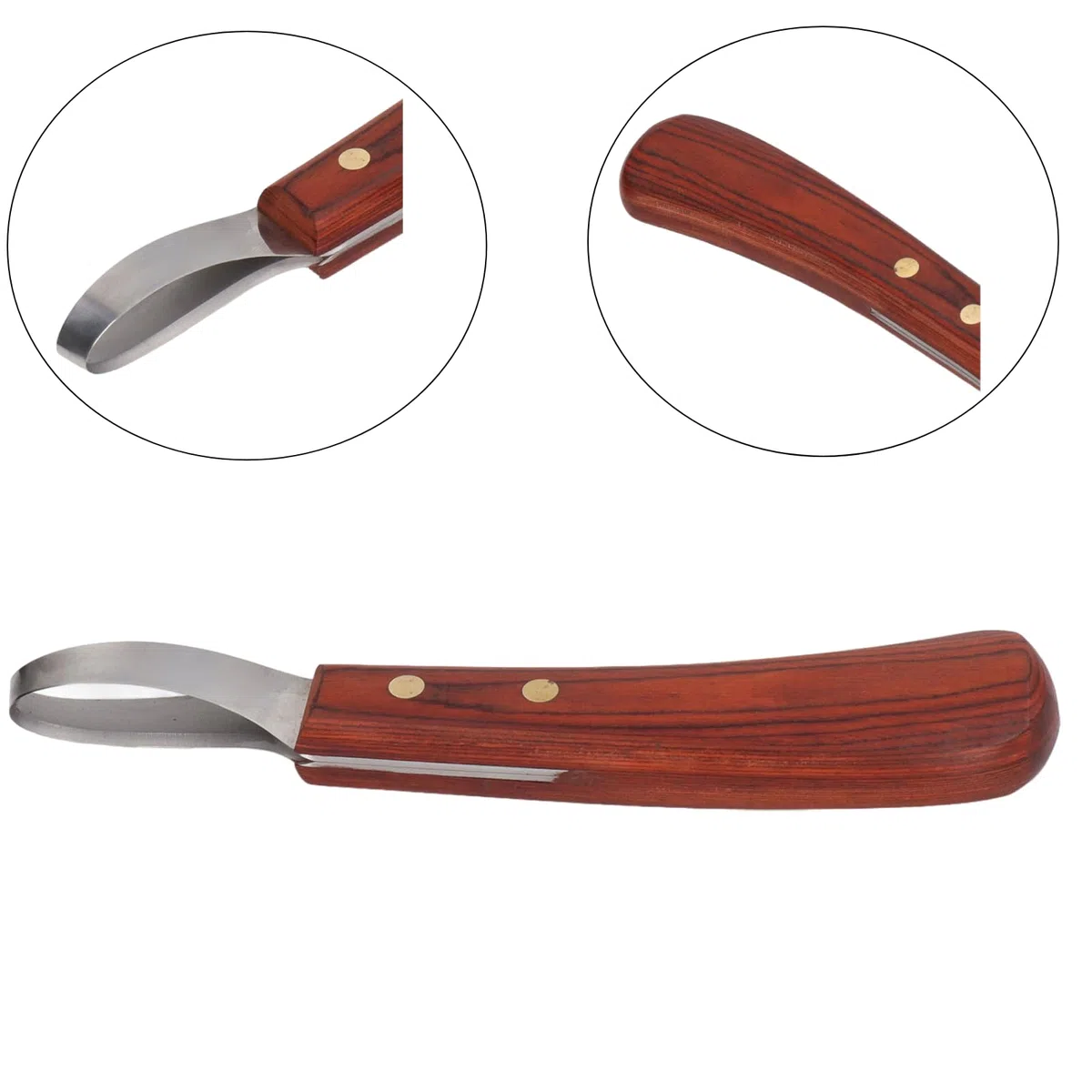 Recortadora de Cascos para Vaca Hoja Acero Inoxidable Mango Ergonómico Madera Caucho Herramienta Profesional Multifuncional