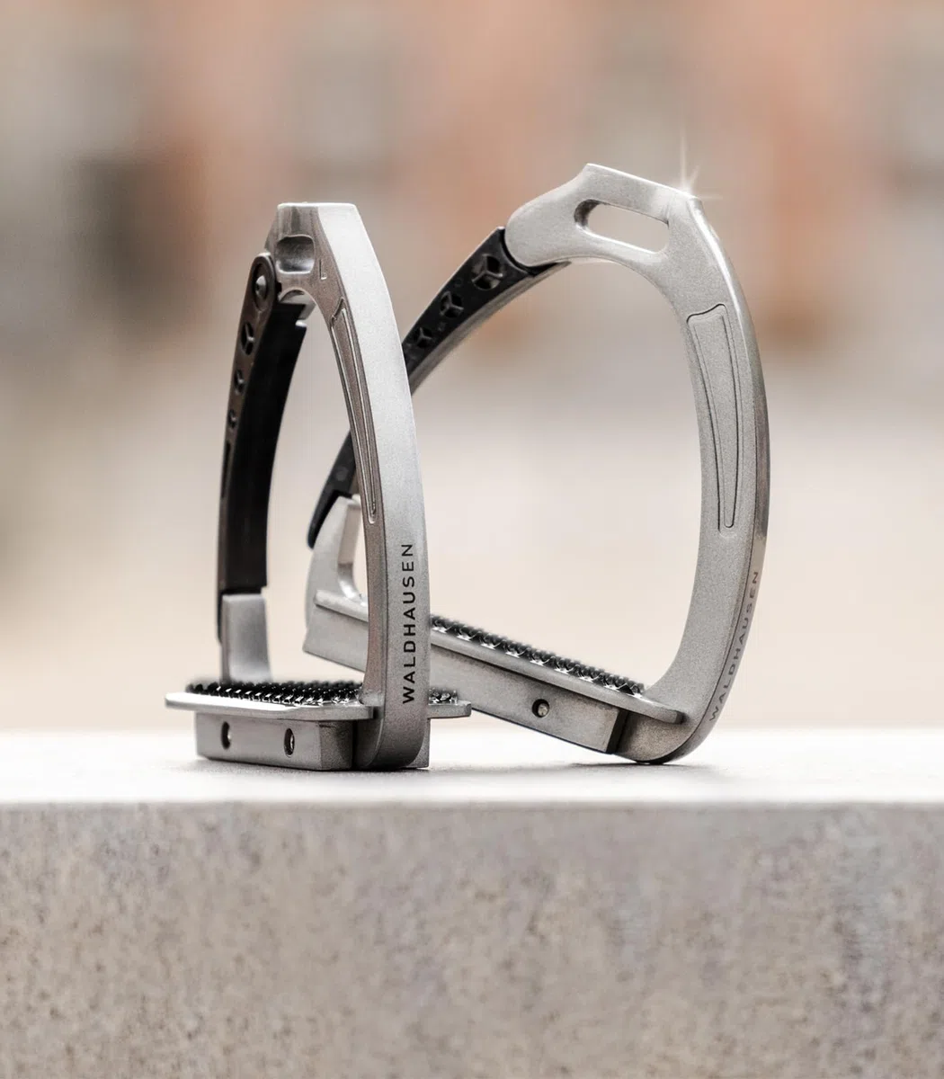 WALDHAUSEN Estribos de seguridad para niños Pro, gris metálico, 11 cm
