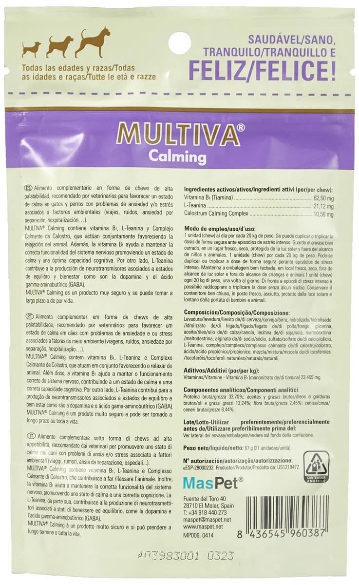 MULTIVA Calming Medium and Large Dog