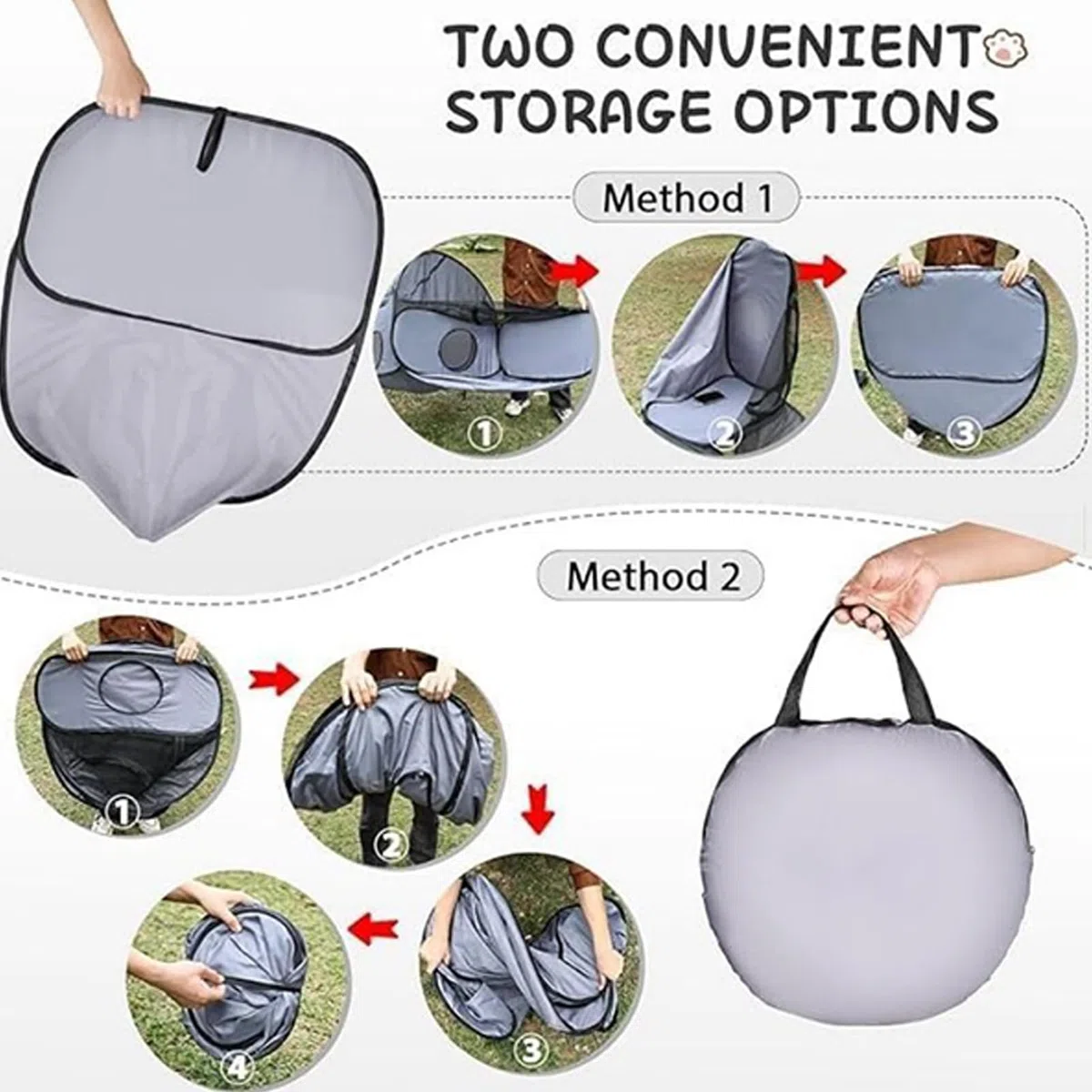 Corral de Juego para, Corral Plegable para con túnel, Tienda portátil para Perros y, Sala de Actividades para Ejercicio para Mascotas, casa de recinto, Juguetes interactivos, casa de