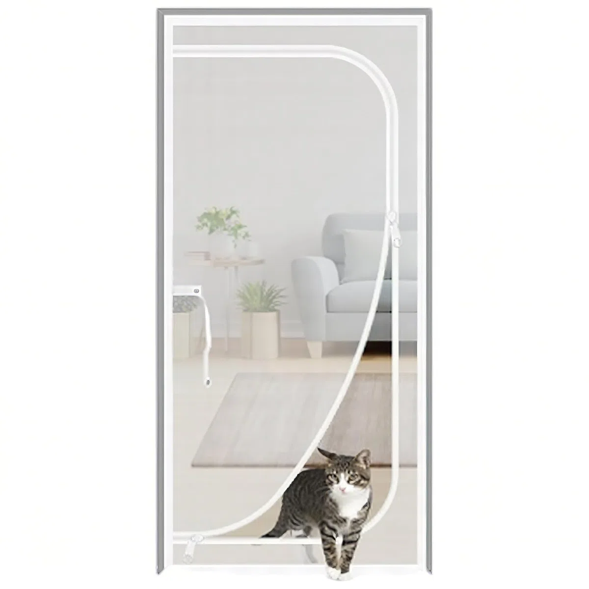Genérico Puerta For Mascotas, Rejilla For Gatos,Puerta De Balcón, Rejilla Protectora For Gatos Engrosada, Mosquitera For Sala De Estar, Dormitorio, Cocina, Terraza, Puerta De Rejilla