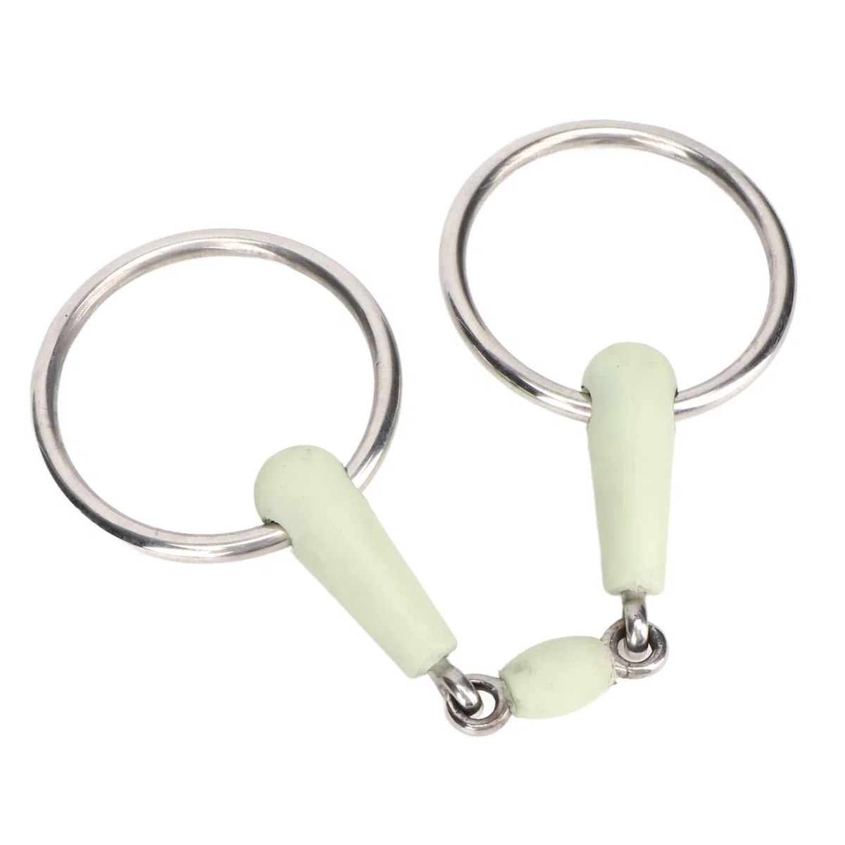 Pissente Broca de Boca de Caballo, Broca Snaffle Acero Inoxidable con Medio Goma, Control Fácil, para Ropa Cómoda, Entrenamiento la Pieza Boca Caballo