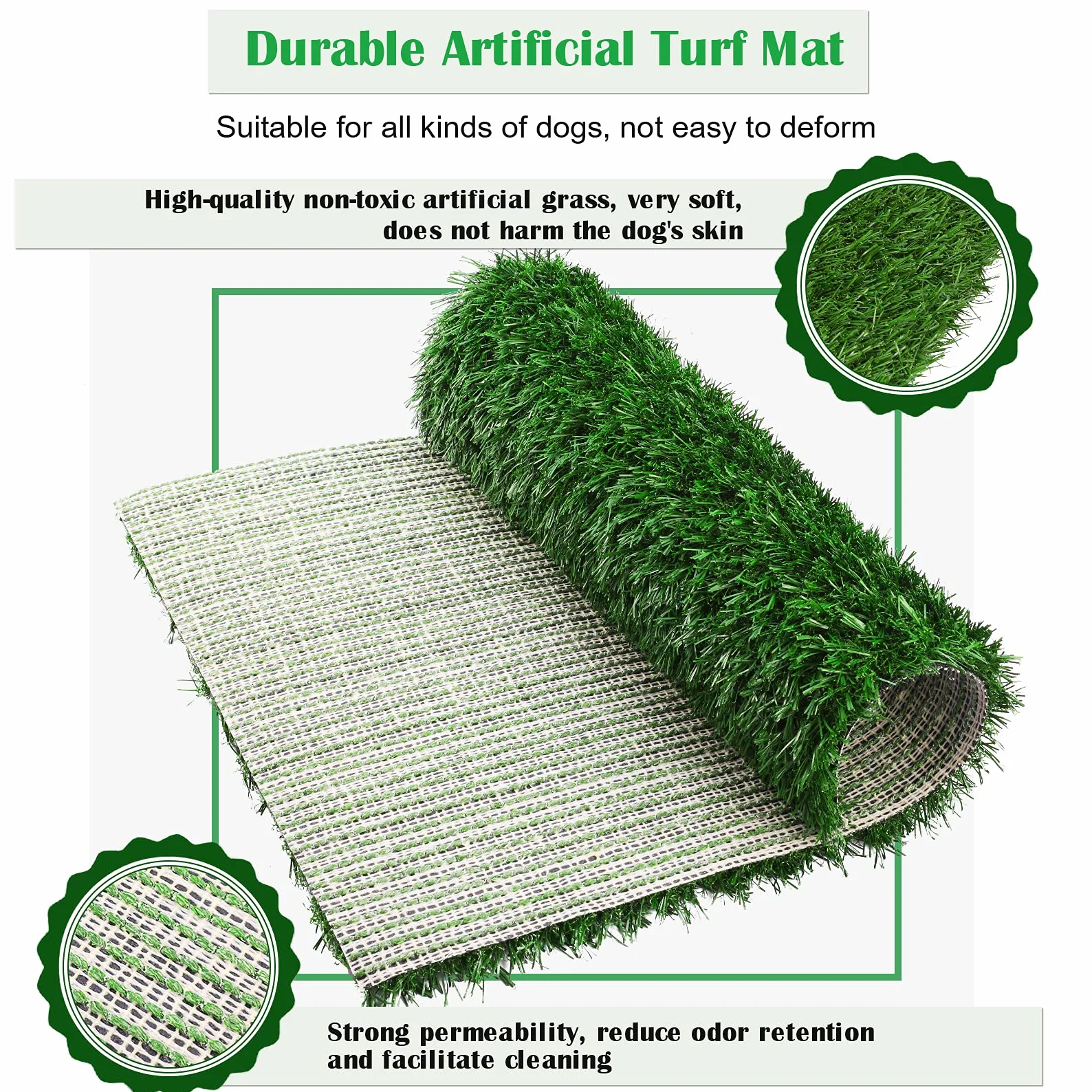 Sailnovo Inodoro para Perros Ttoilet Ideal para Cachorros y Perros Mayores, Uso Interior y Exterior Tamaño: 63 x 50 x 7 cm 01