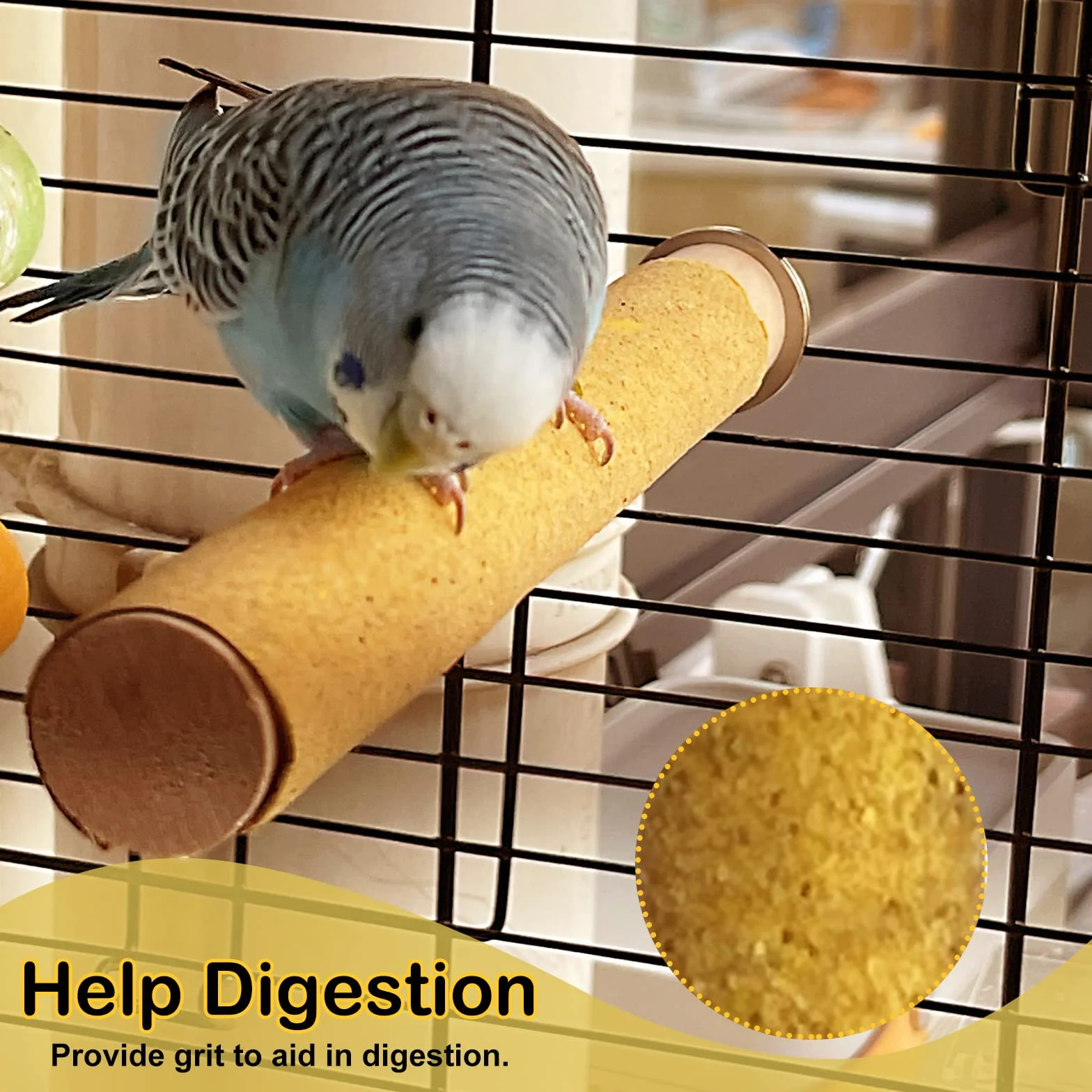 S&X Paquete de 24 fundas para percas de arena para periquitos, canarios, pinzones y otros pájaros pequeños, fundas para percas de pájaros, papel de lija