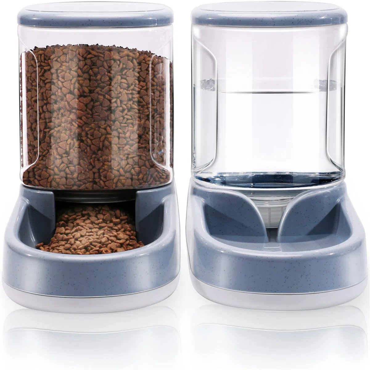Dispensador de agua para mascotas 2 en 1 y dispensador automático de alimentos para perros y gatos pequeños y medianos, 3,8 l