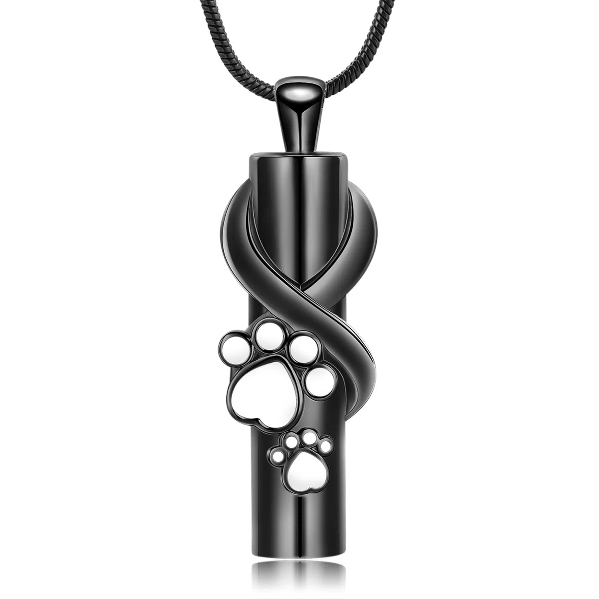 Urnas collar para cenizas para perro/gato mascota huella cilindro ceniza colgante conmemorativo joyería recuerdo mascota urna joyería cremación joyería