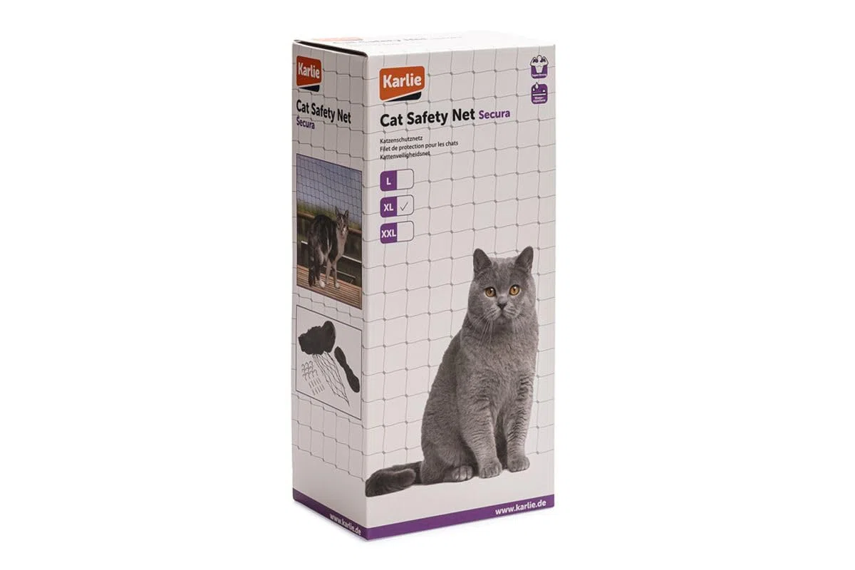 Karlie 15211 Red de Seguridad para Gatos, 3 x 4 M - 15 M, L, Negro