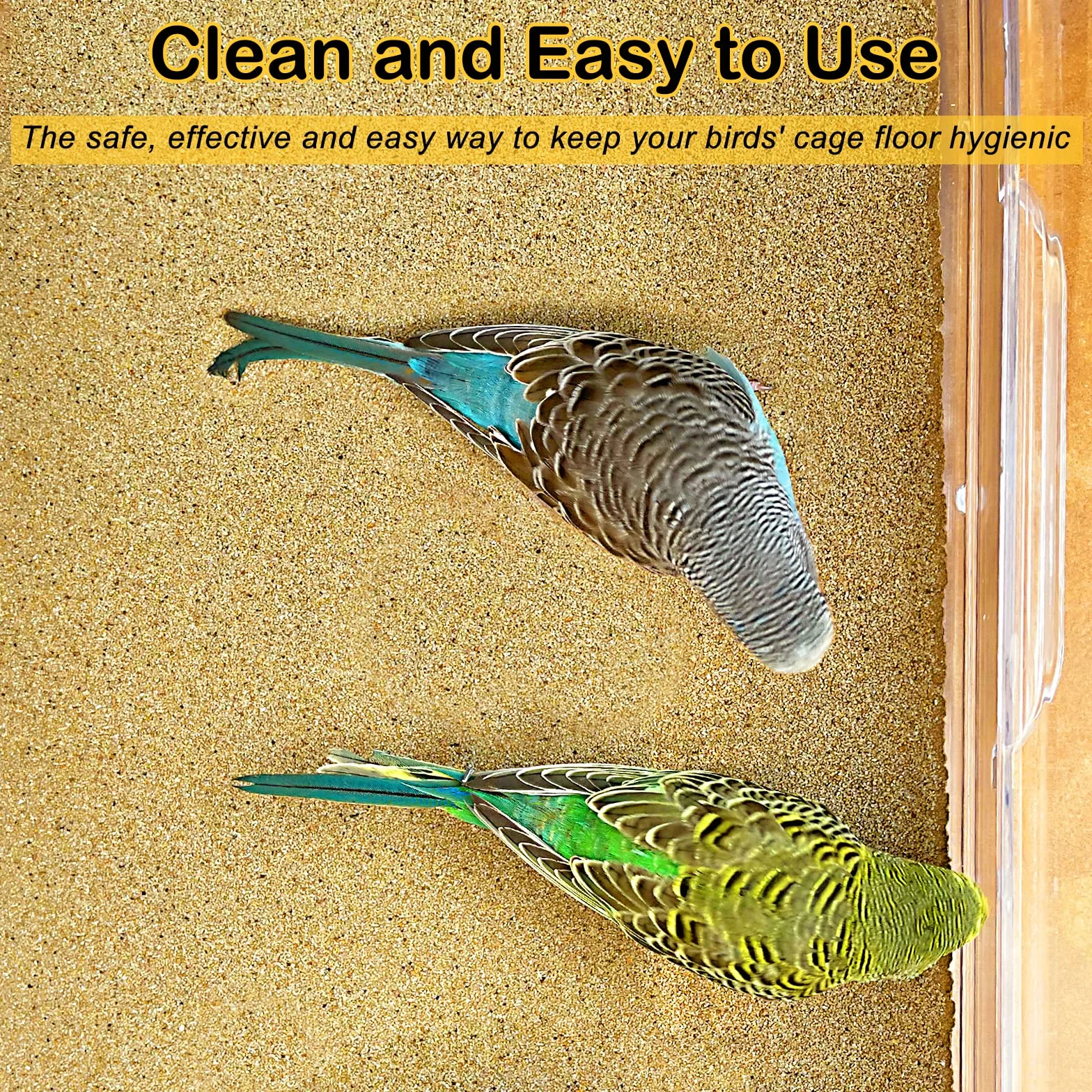 S&X Papel de grava para jaula de pájaros, paquete de 30 hojas de arena para una limpieza óptima y salud de las aves de 13 x 10 pulgadas