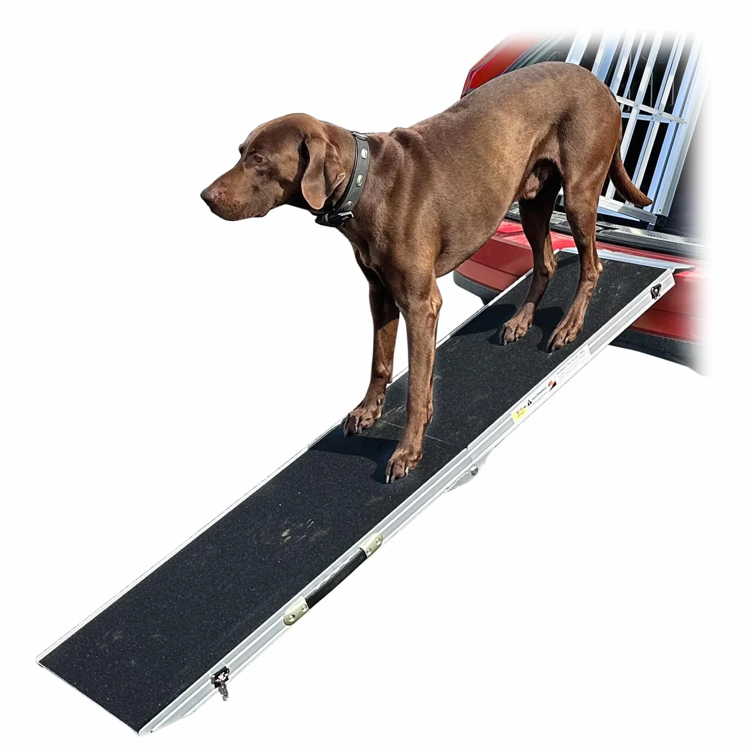 Petigi Rampa para Perros Plegable Aluminio Coche Casa 4 Tallas Negro, Longitud:213 cm
