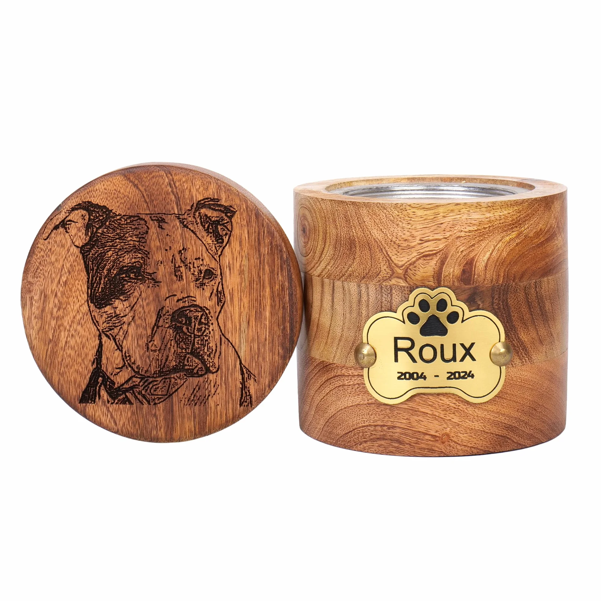 Urnas de cremación personalizadas para cenizas de perro, urna de mascota grabada con foto personalizada para perros, gatos, urna de recuerdo conmemorativa de mascotas, urna de recuerdo de madera para