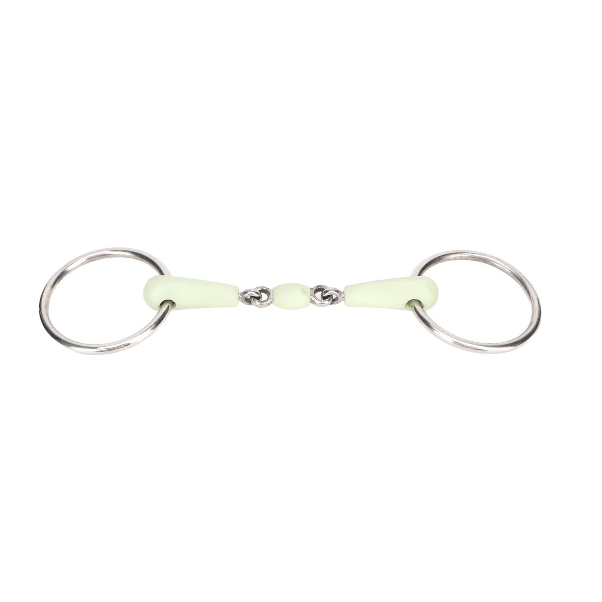 Pissente Broca de Boca de Caballo, Broca Snaffle Acero Inoxidable con Medio Goma, Control Fácil, para Ropa Cómoda, Entrenamiento la Pieza Boca Caballo