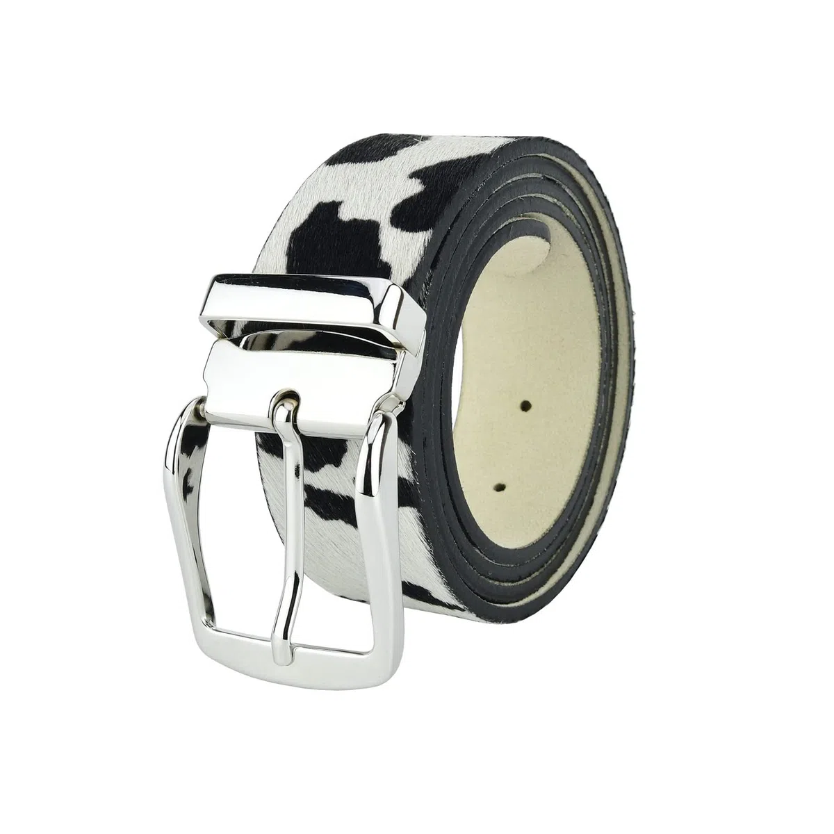 UPGRADE 3STYLE Cinturón de piel auténtica de caballo acortable sin tornillos. Paquete de cartón ecológico y bolsa de algodón. Fabricado en Italia., Cow Negro 4x130, 120