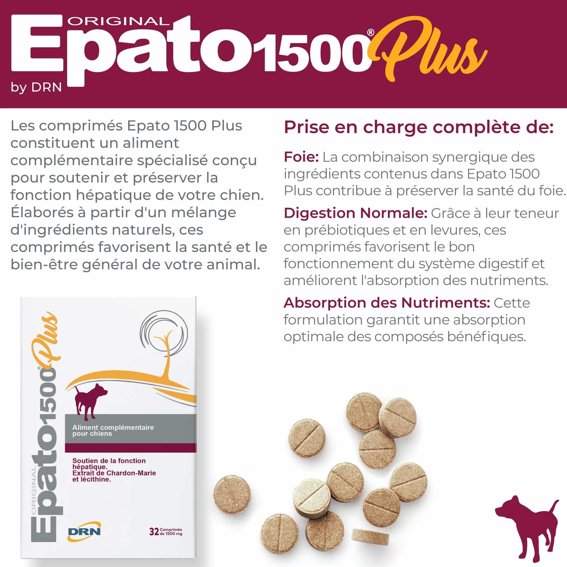 FATRO Epato 1500 32 Comprimidos 200 g
