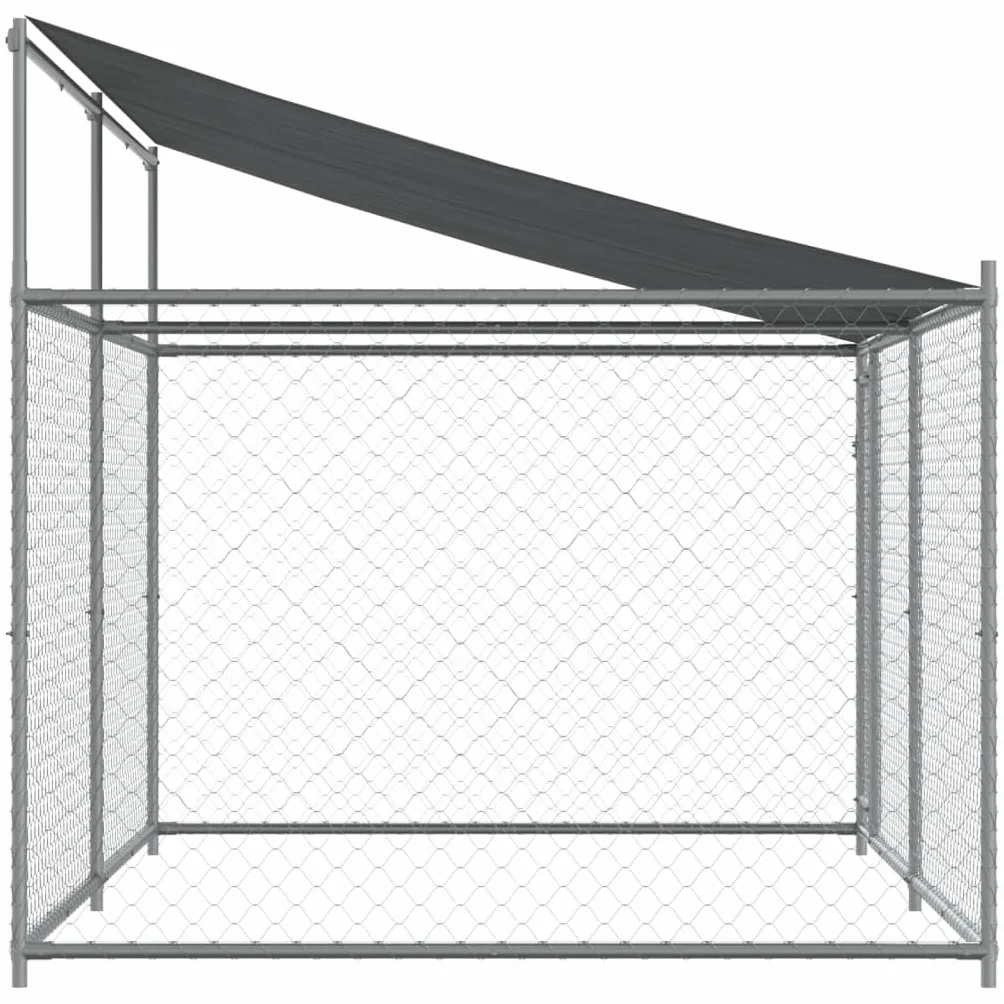 Festnight Perrera de Exterior con Toldo Gallinero de Exterior Grande Jaula para Perros con Cerradura Caseta para Perros Mascotas Animales Perro Grande Exterior 4 x 2 x 2 m