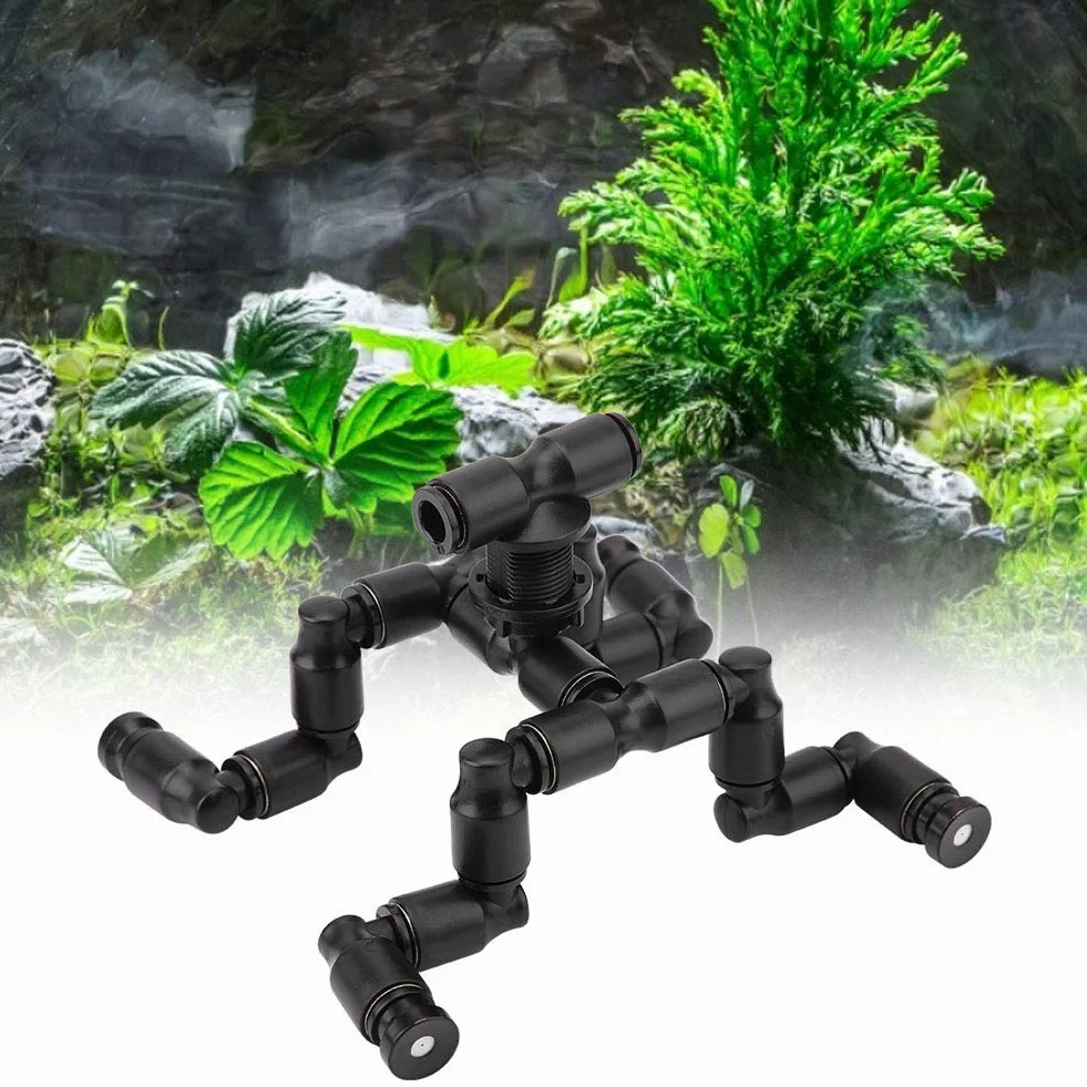 Boquilla de Terrario para Reptiles, Reptiles de Plástico, Aspersor de Niebla, Tanque de Selva Tropical, Boquilla de Enfriamiento Ajustable de 360 ​​grados para Mascotas,