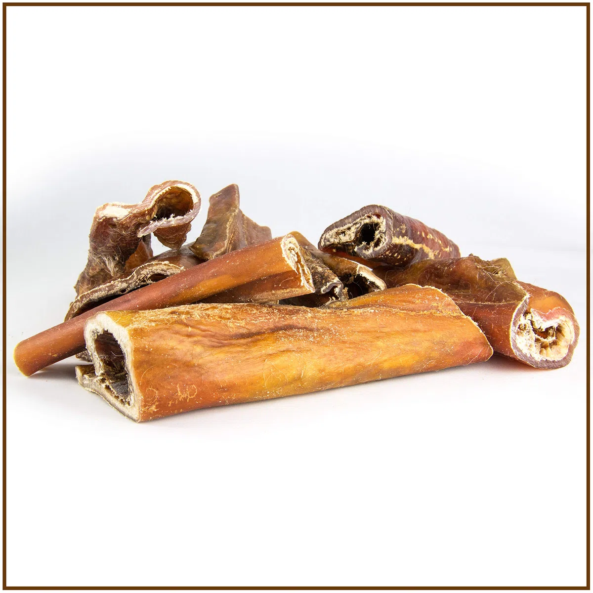 PrideDogs Piel de Cabeza de vacuno 20 cm 500 g de la Premium Kausnack para su perro, 100% vacuno de fabricación alemana, en bolsa inodora