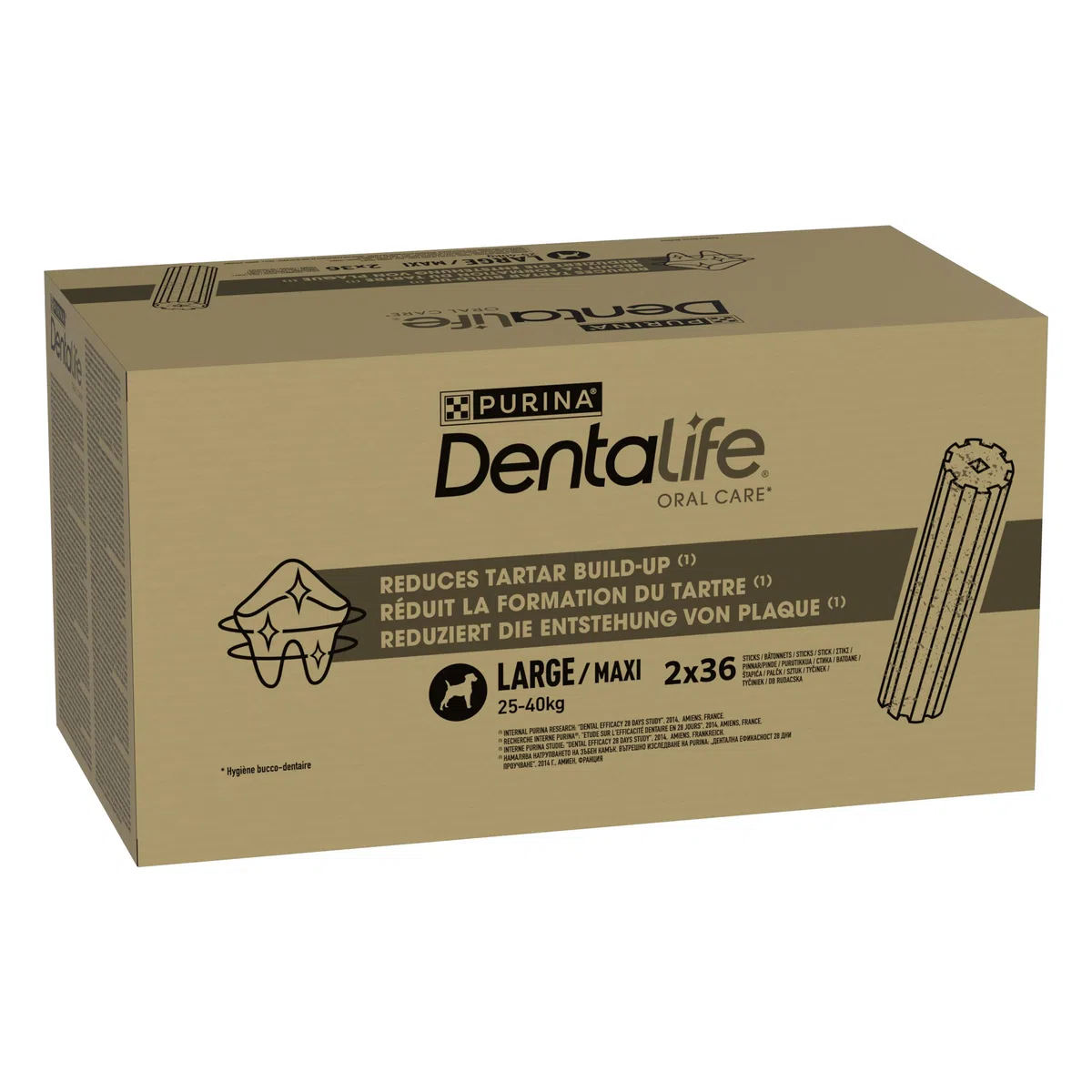 PURINA Dentalife Multipack - Snacks para Perros Que reducen la formación de sarro, 72 Unidades