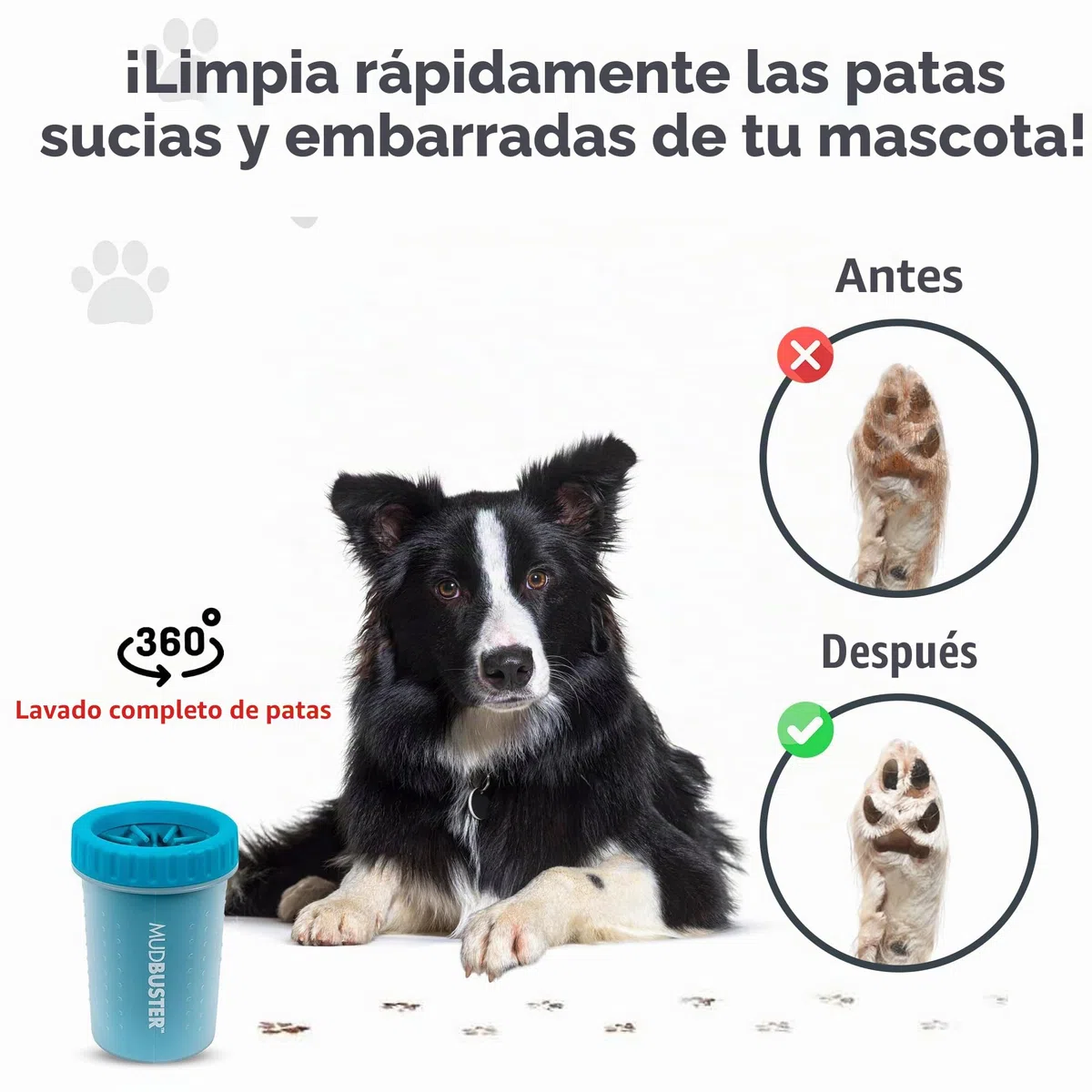 Dexas - Limpiador portátil de Patas de Perro MudBuster