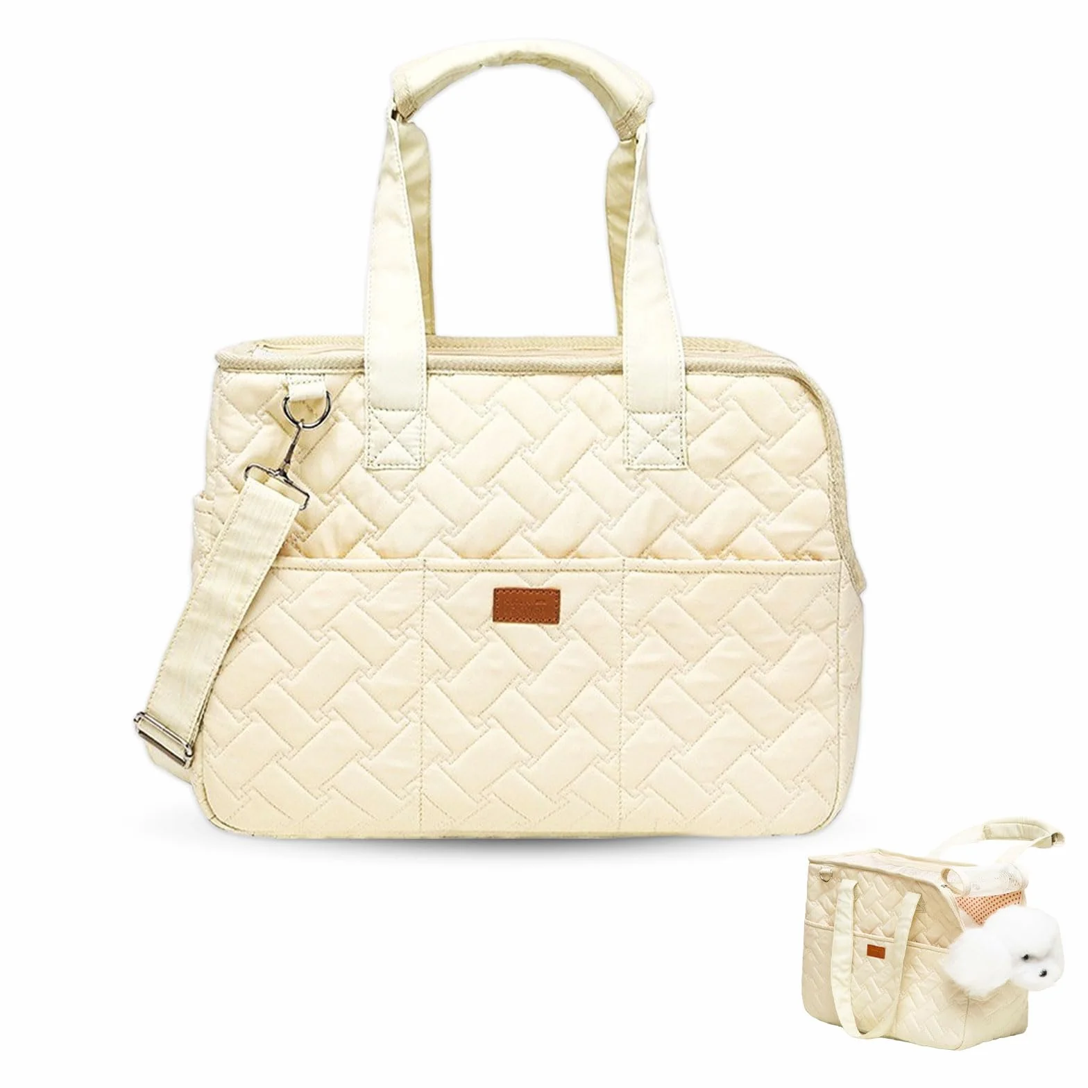 Bolsa para perros pequeños, bolsa de transporte transpirable, plegable, 41 x 30 x 18 cm, para perros pequeños, conejos, gatos