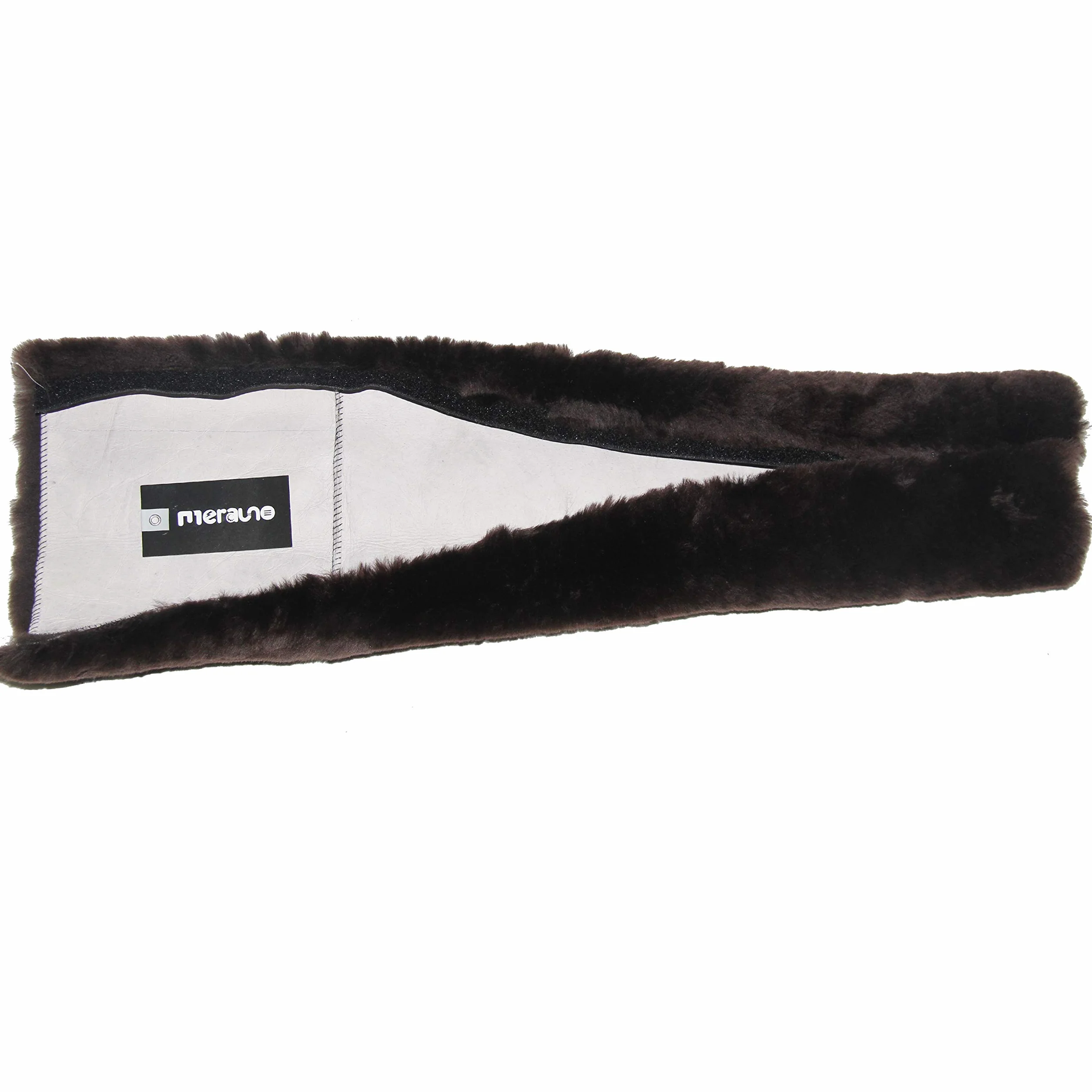 Protector de Nariz de Cordero para la Nariz, Tubo de Piel de Cordero, para Brida Halter, Tocado de Piel de Oveja Genuina, Negro, marrón, Naturaleza, 2 tamaños (28 o 32 cm), marrón