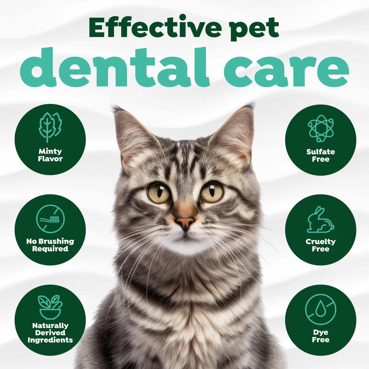 Tropiclean Fresh Breath by Gel de Cuidado Bucal para Gatos - Sin Cepillado - Ayuda a Eliminar la Placa y el Sarro - Original - 59 ml