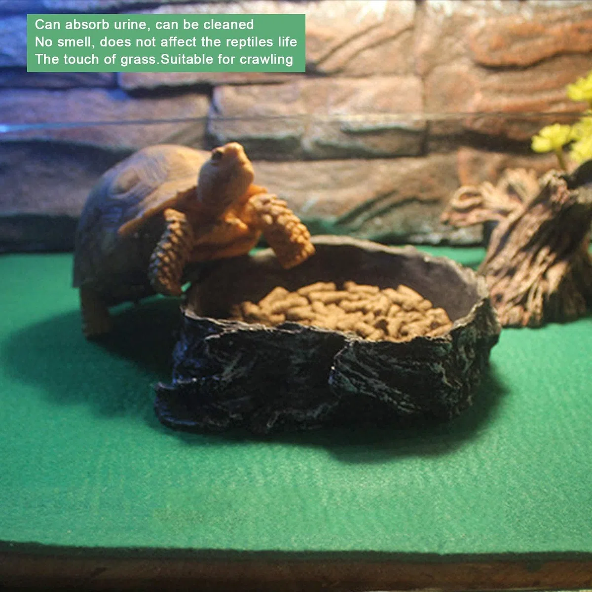 Alfombra de reptil de poliéster almohadilla de reptil hidratante alfombra de absorción de agua para serpientes de tortuga lagarto dragón barbudo