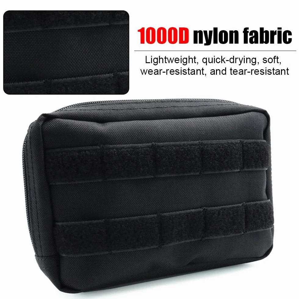 MiOYOOW Bolsa de arnés para Perro, Chaleco Molle de Nailon 1000D, Mochila Ligera para sillín de Mascotas, Ideal para Perros, Cachorros, Entrenamiento de Caminata y Senderismo