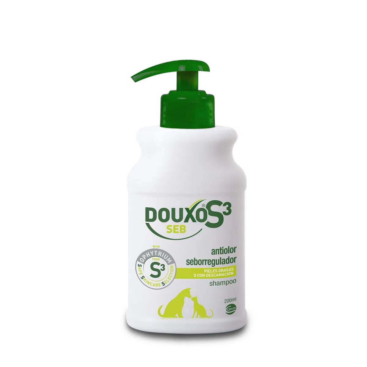 DOUXO S3 Seb Champú para Perros y Gatos - Pieles grasas o con descamación - Antiolor - Seborregulador - Fragancia hipoalergénica - 200ml