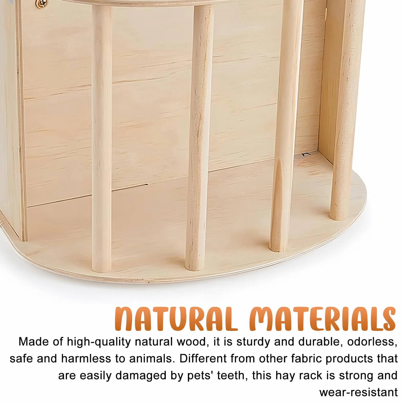 2 unidades de rastrillo de heno de madera, comedero de heno de madera, soporte resistente, 25 x 13 x 18,8 cm, dispensador de heno para conejos, conejillos de indias, hámsters, pequeños animales
