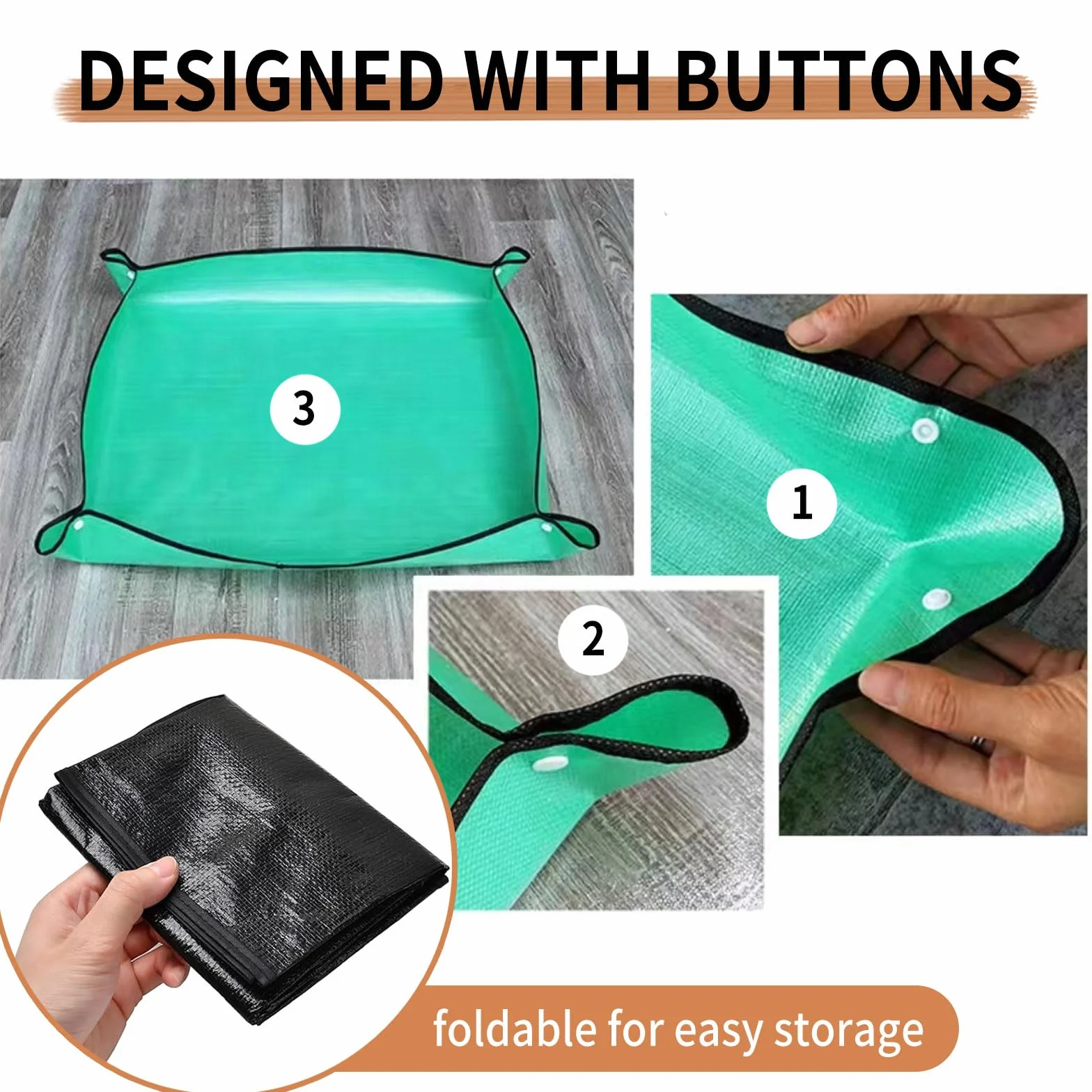 Oncpcare Tapete Impermeable para corralito de Mascotas de 150x150cm, Forro de Jaula de Conejillo de Indias, Base Reutilizable para Conejos, Conejos, Hurones y Otros Animales pequeños (Negro)