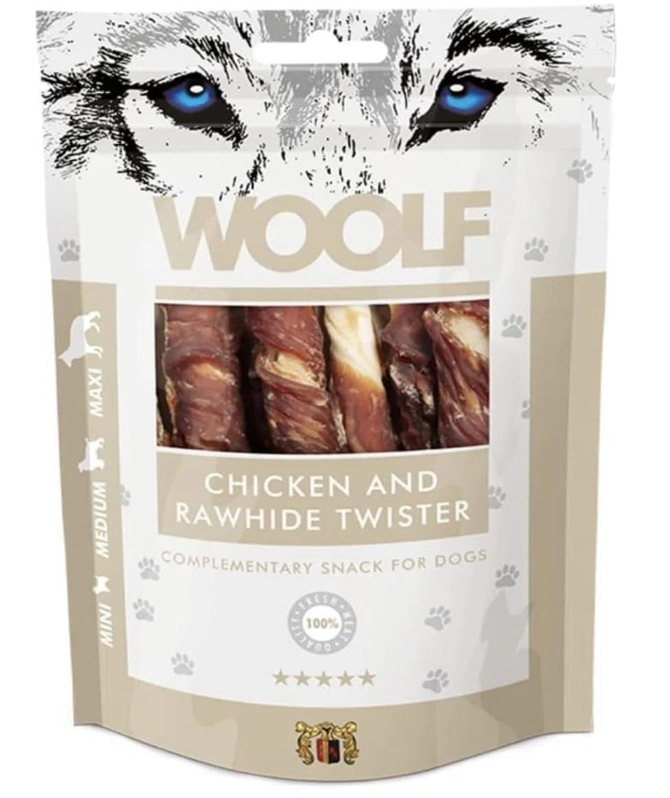 Pack 10x100g - Snacks Naturales Perros - Palitos Cuero Crudo y Pollo - Chuches Sin Conservantes - Premios Perros Saludables - Dog Treats - Vitaminas A y B12 - Refuerzo Inmunológico