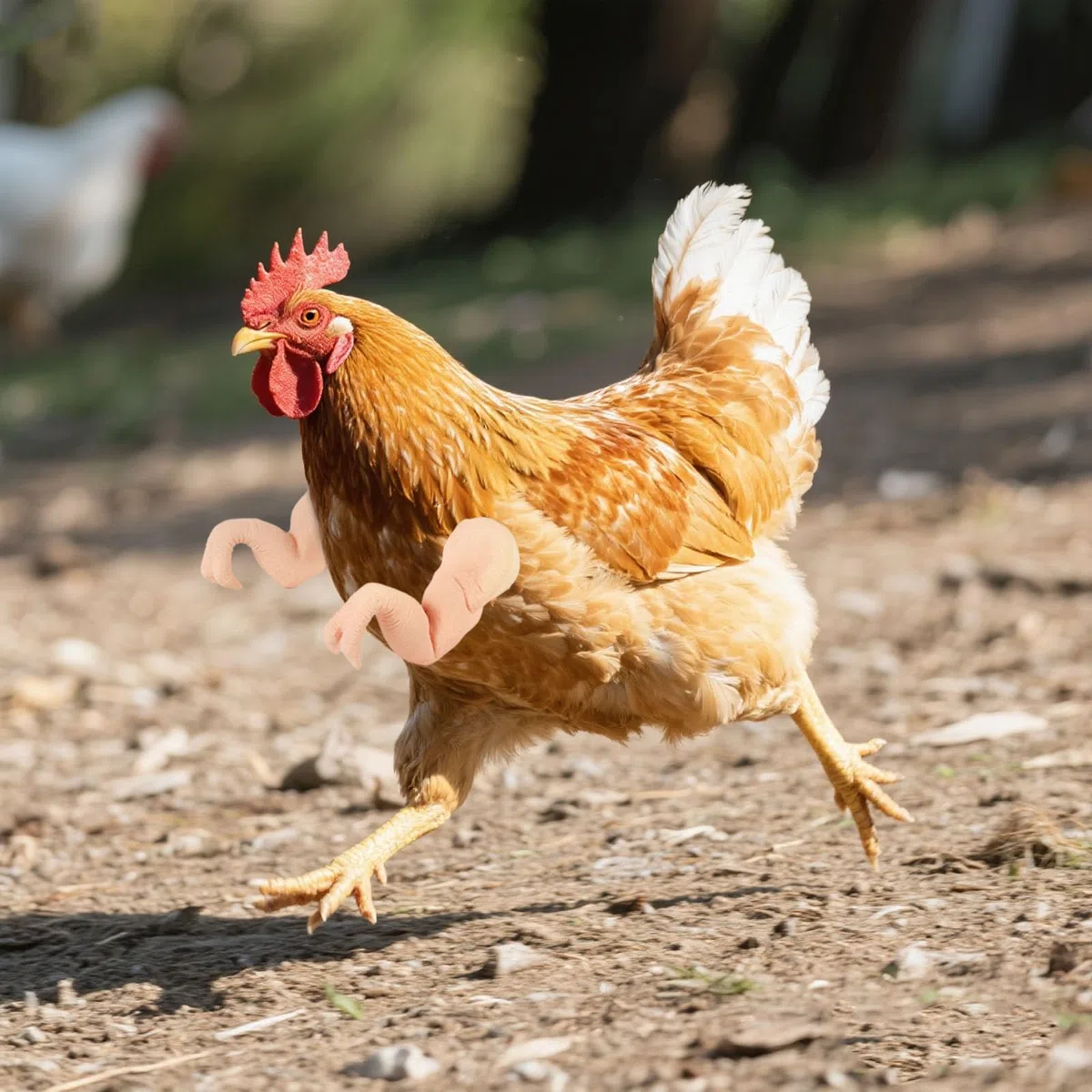 3uds Brazos de Pollo, Músculos Fuertes y Pulgares hacia Arriba Brazos de Dinosaurio T-Rex para Poner en Pollos Disfraz Divertido Mascotas para Fiestas Sesiones Fotos y Bromas