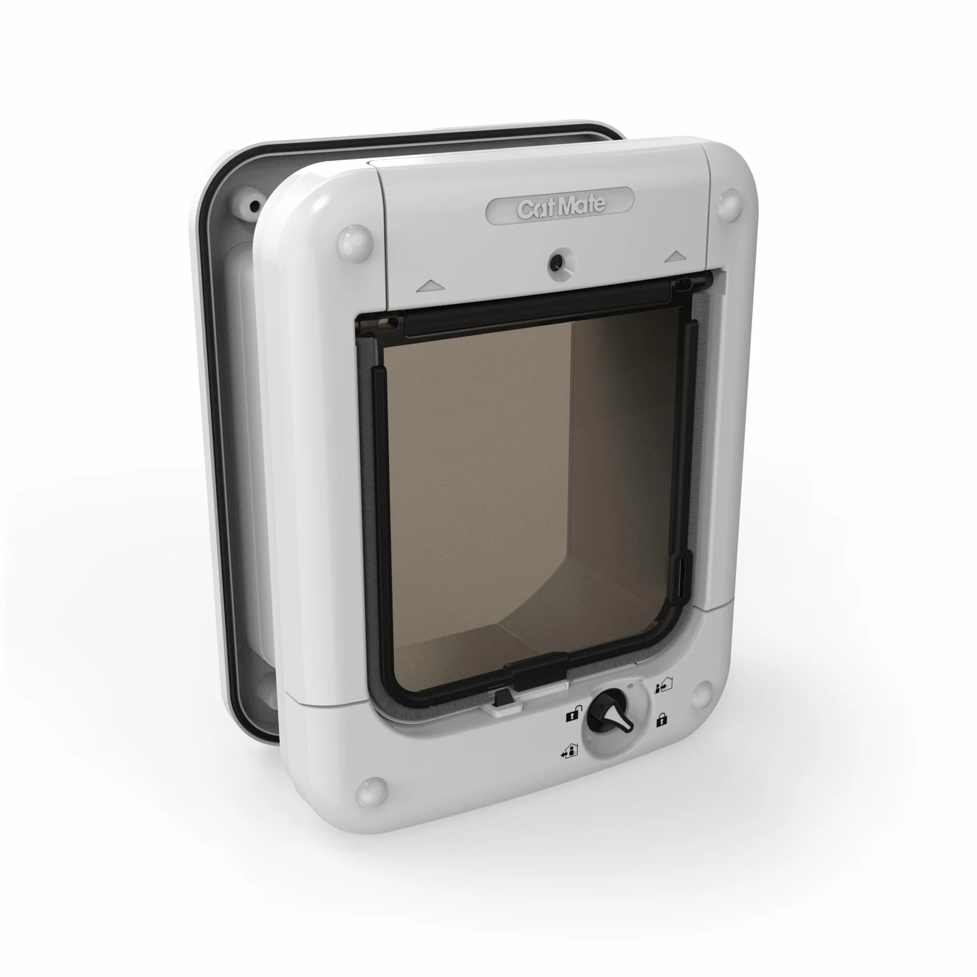 Cat Mate Puerta para Gatos Activada con Microchip para Gatos y Perros Pequeños, Fácil Instalación en Puertas de UPVC, Vidrio y Puertas de Madera
