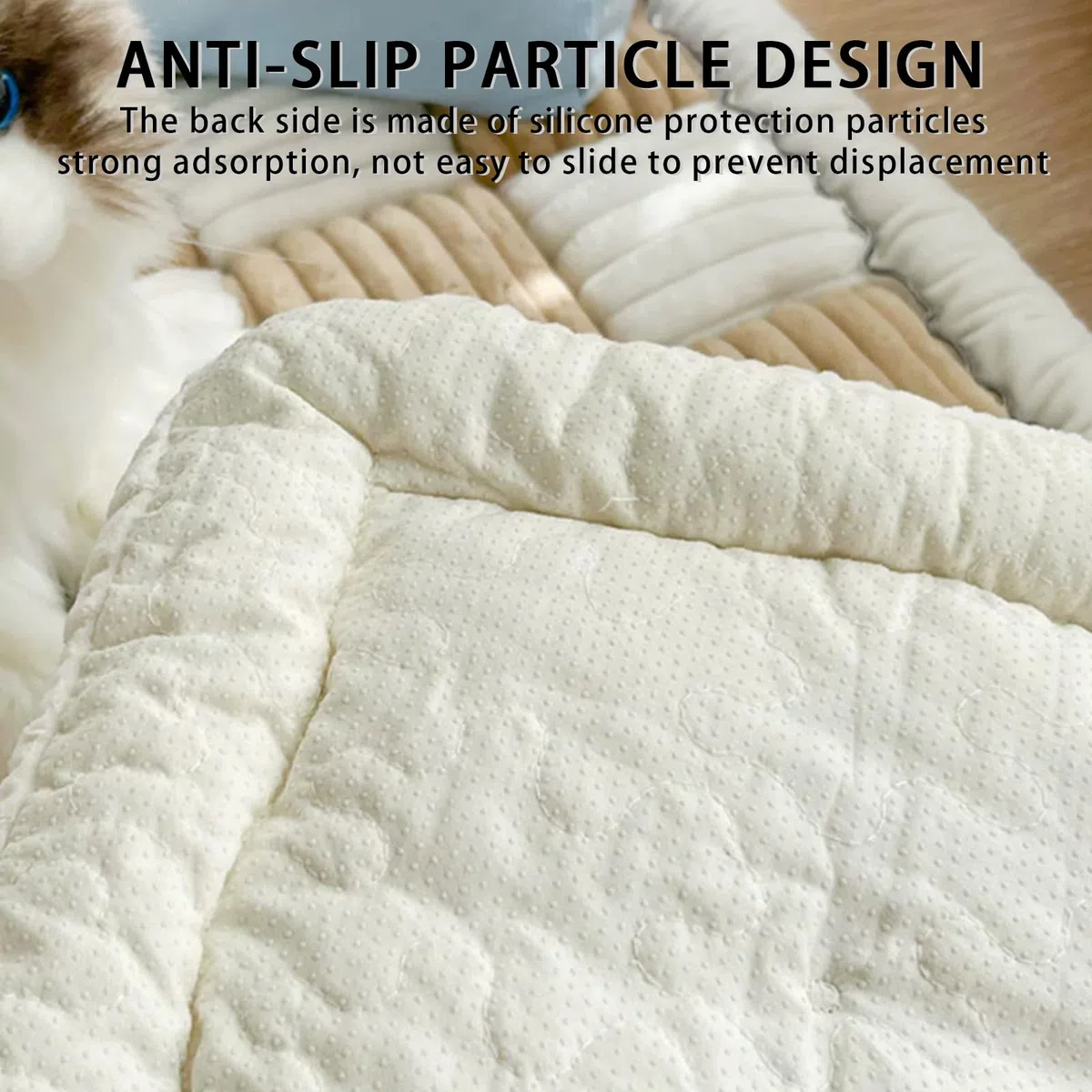 Divertida Funda De Sofá, Cubierta De Sofá De Cama De Almohadilla Para Mascotas Cuadradas De Color Crema, Cubierta De Protección De Muebles, Adecuada Para Gatos Y Perros(Size:27.6*70.9 in,Color:Grey)
