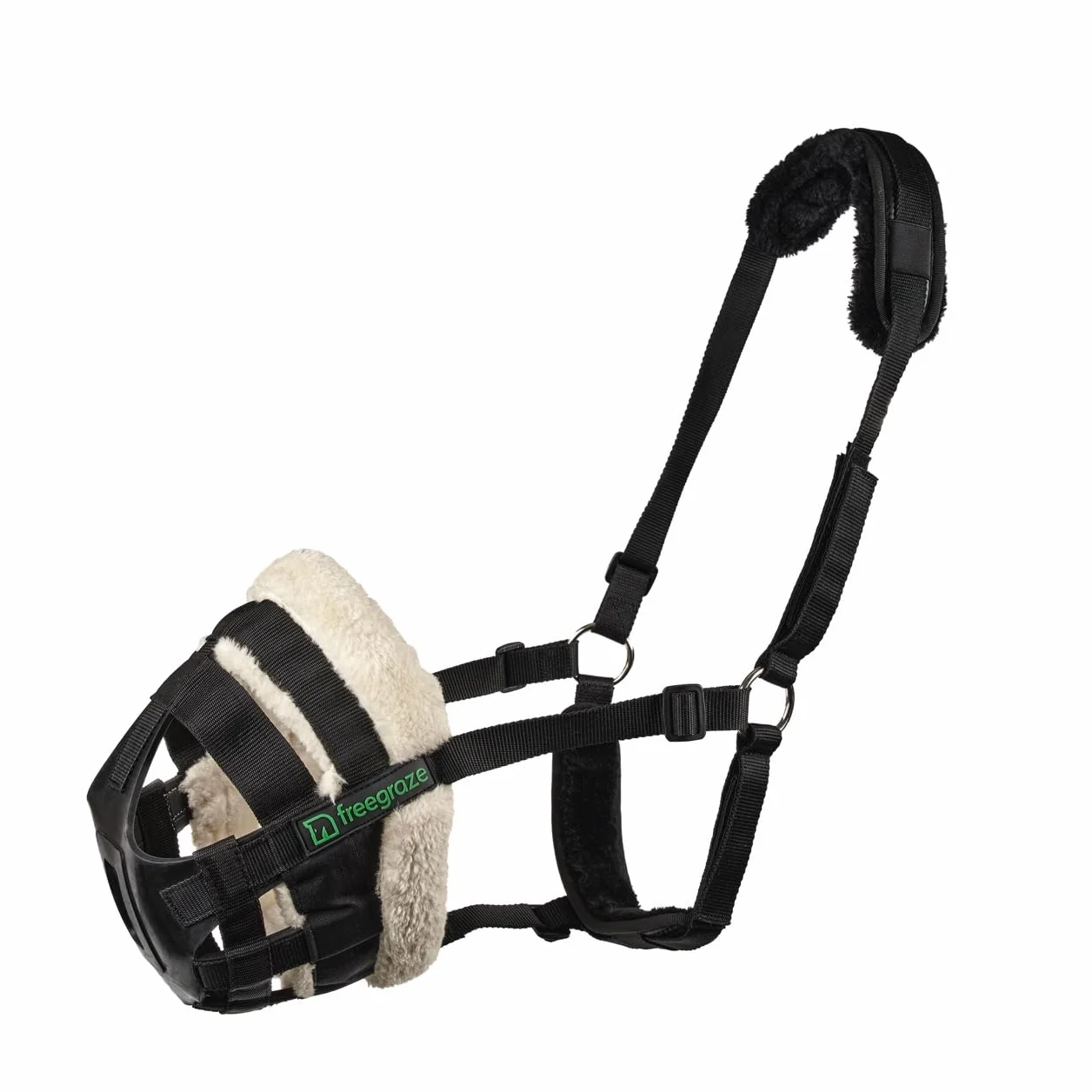 Shires FreeGraze AirFlow - Bozal de pasto, color negro