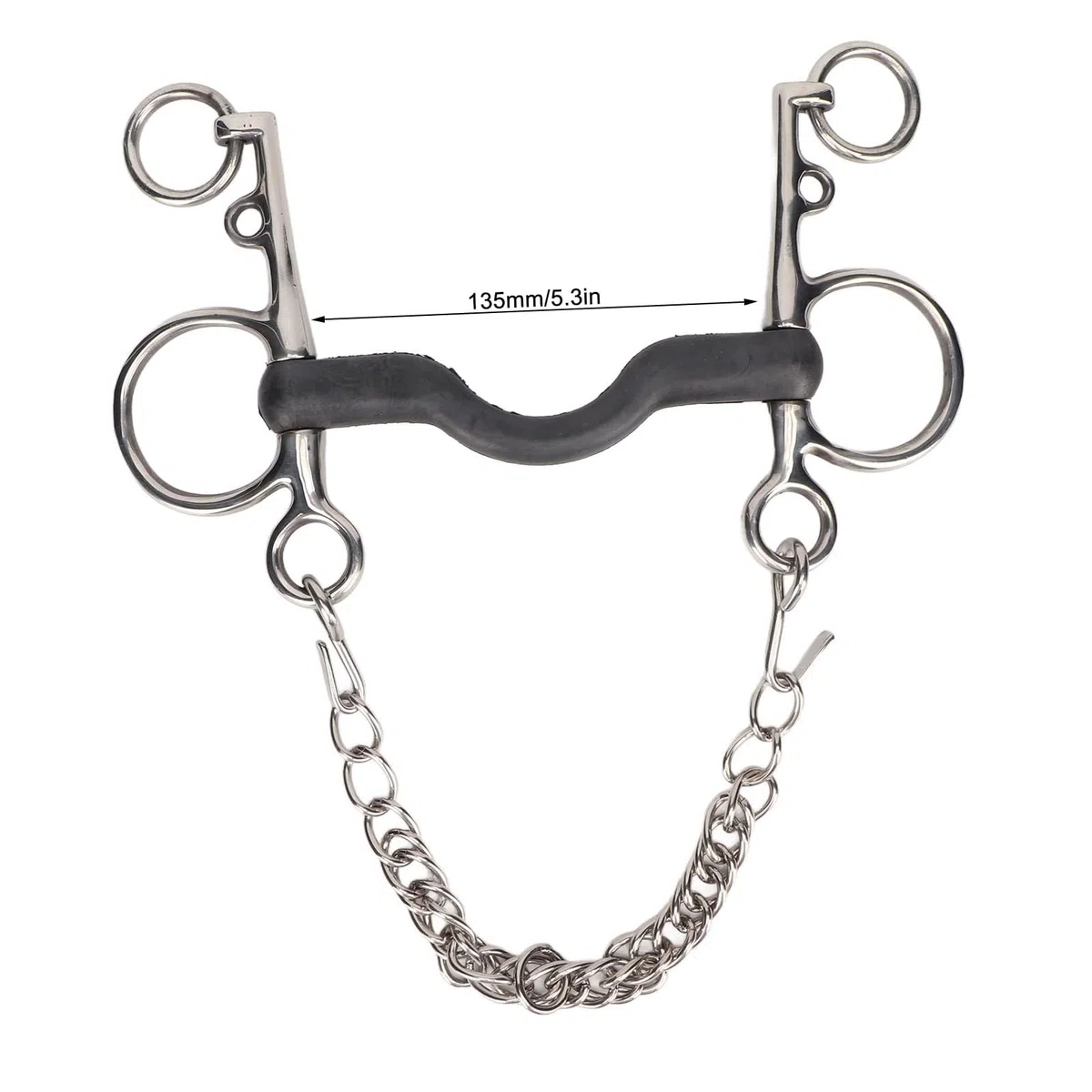 Broca para Caballo, Filete para Caballo, Broca para Boca de Acero Inoxidable, Segura, Pulida a Mano, fácil Control para Accesorios de Carreras
