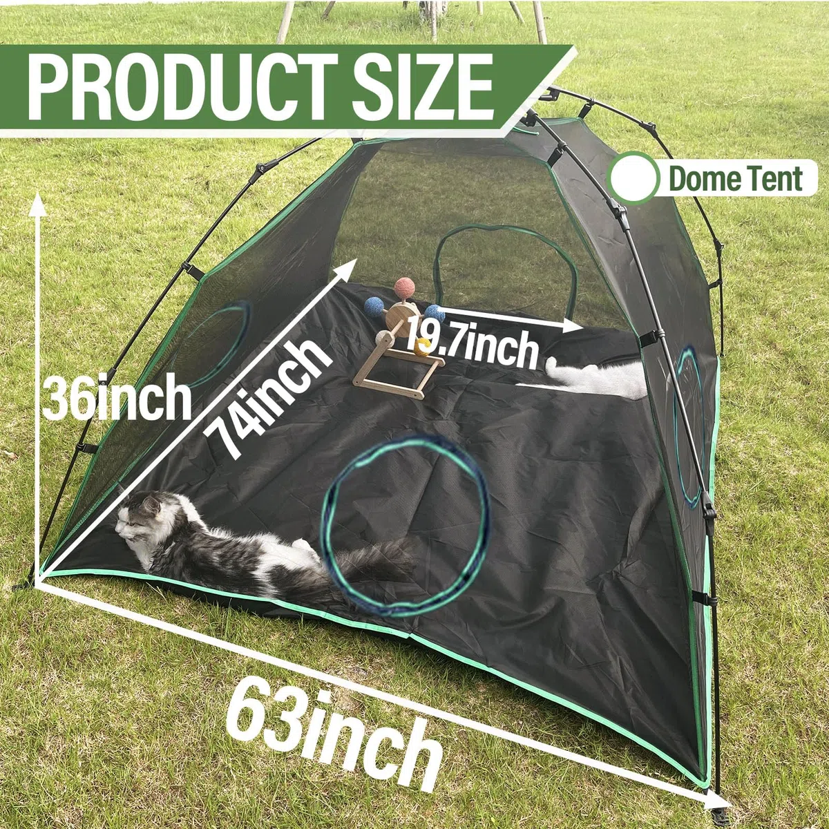 Pawtenda Tienda de campaña 6 en 1 para Gatos para Exteriores, recintos portátiles para Gatos de Interior, Tiendas de campaña para Gatos con túneles para Exteriores, Parque Infantil para Gatos Que