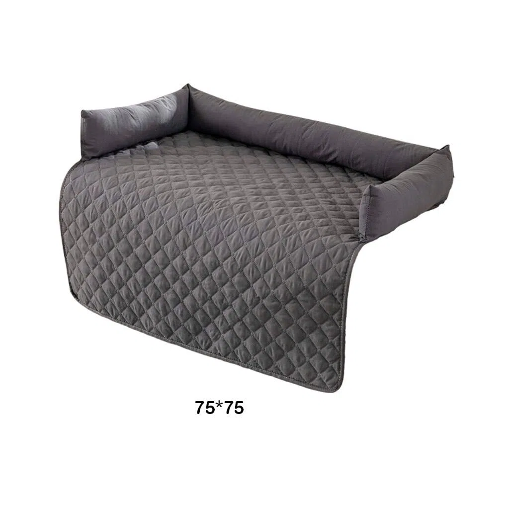 Manta para Mascotas para protección de sofá Cama Muebles acogedores y Elegantes Impermeable Cama para Perro colchón Tela Antideslizante Funda de sofá, Gris Oscuro, 75 * 75