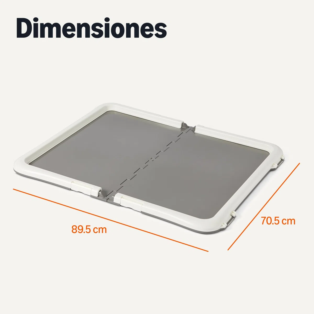 Amazon Basics: Soporte para empapadores de adiestramiento para Perros, Cierre Seguro, extragrueso y Antideslizante, plástico Reciclado, 71,1 x 86,4 cm, L, Blanco y Antracita