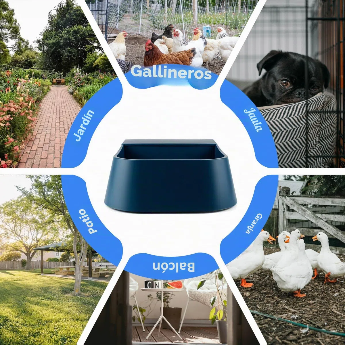 Namsan Bebedero flotante para mascotas automático para perros, gatos, gallinas, patos, caballos, ovejas