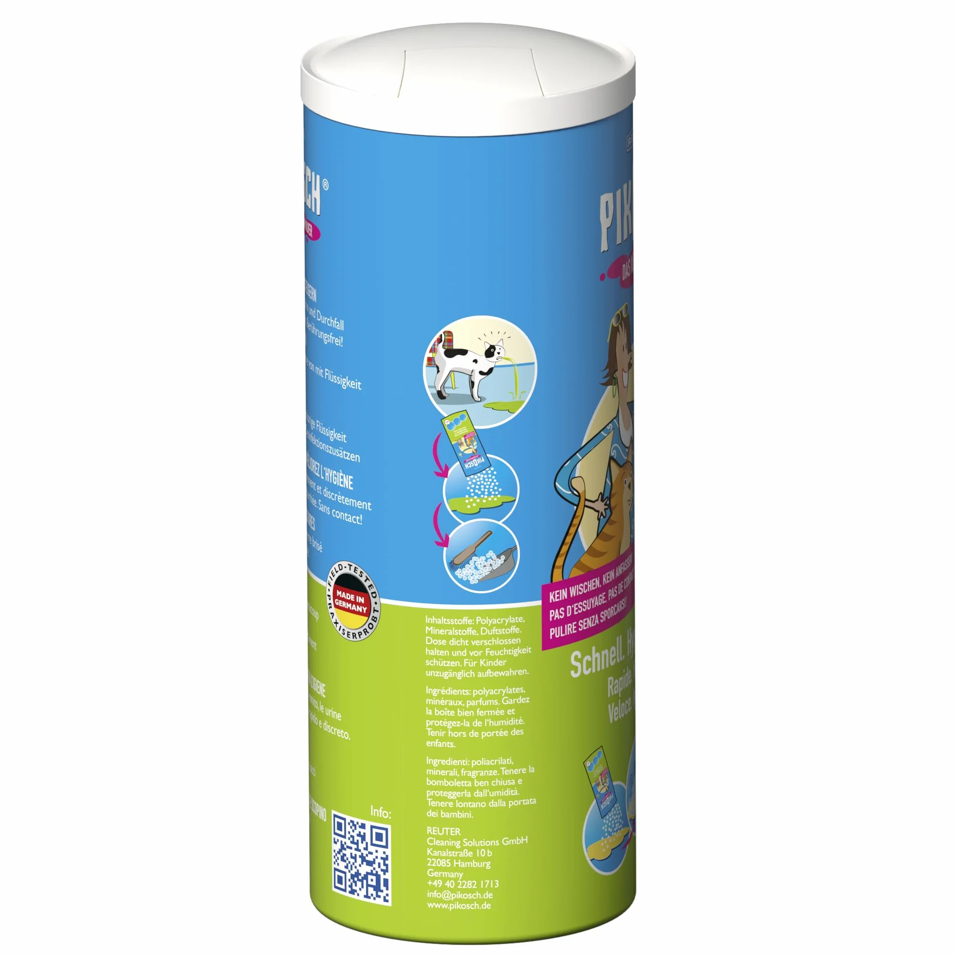 Pet 235g Limpiador Especial - Absorbente de líquido - el Polvo de vómito para la eliminación desagradable de orina, vómitos y Otros excrementos de su Mascota