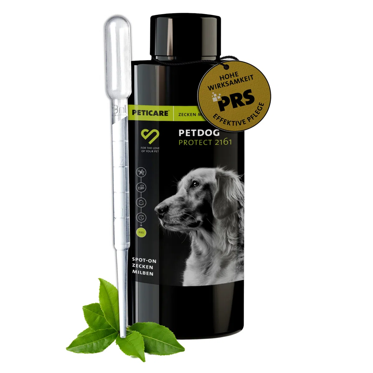 Peticare Spot-On protección contra Las garrapatas para Perros y Gatos - protección Anual, también contra los ácaros, Posibilidad Flexible de actualización - petAnimal Protect 2161