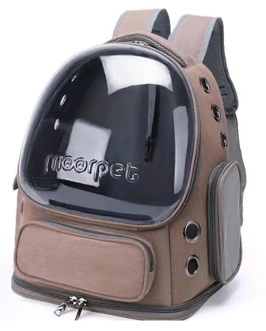 SOLAPOLLO Bolsa de transporte para gatos, mochila de viaje expandible para gatos, bolsa de chihuahua portátil y transpirable con gran espacio para uso al aire libre (caqui)